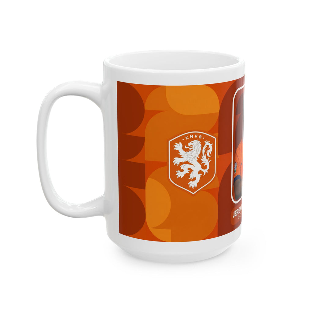 Netherlands Soccer Player Jeremie Frimpong Mug — Ceramic Coffee Cup (11oz/15oz), World Cup 2026 Mugs