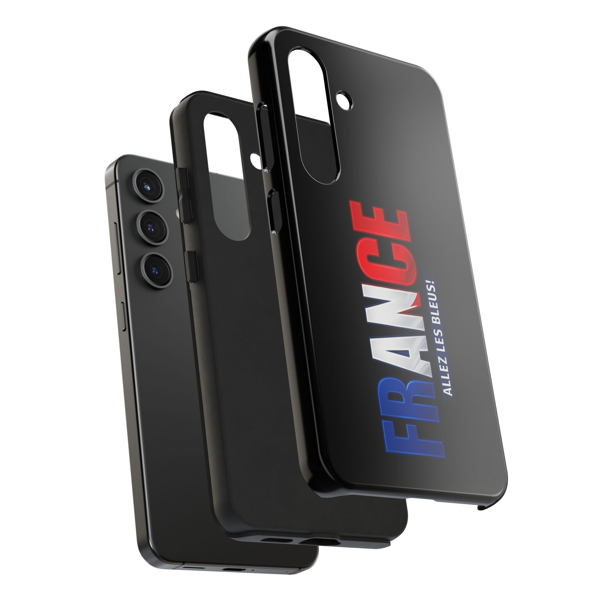 France tricolor vertical text Phone Case | Allez Les Bleus!, Cuctom Protective, Glossy Tough Cases, World Cup 2026