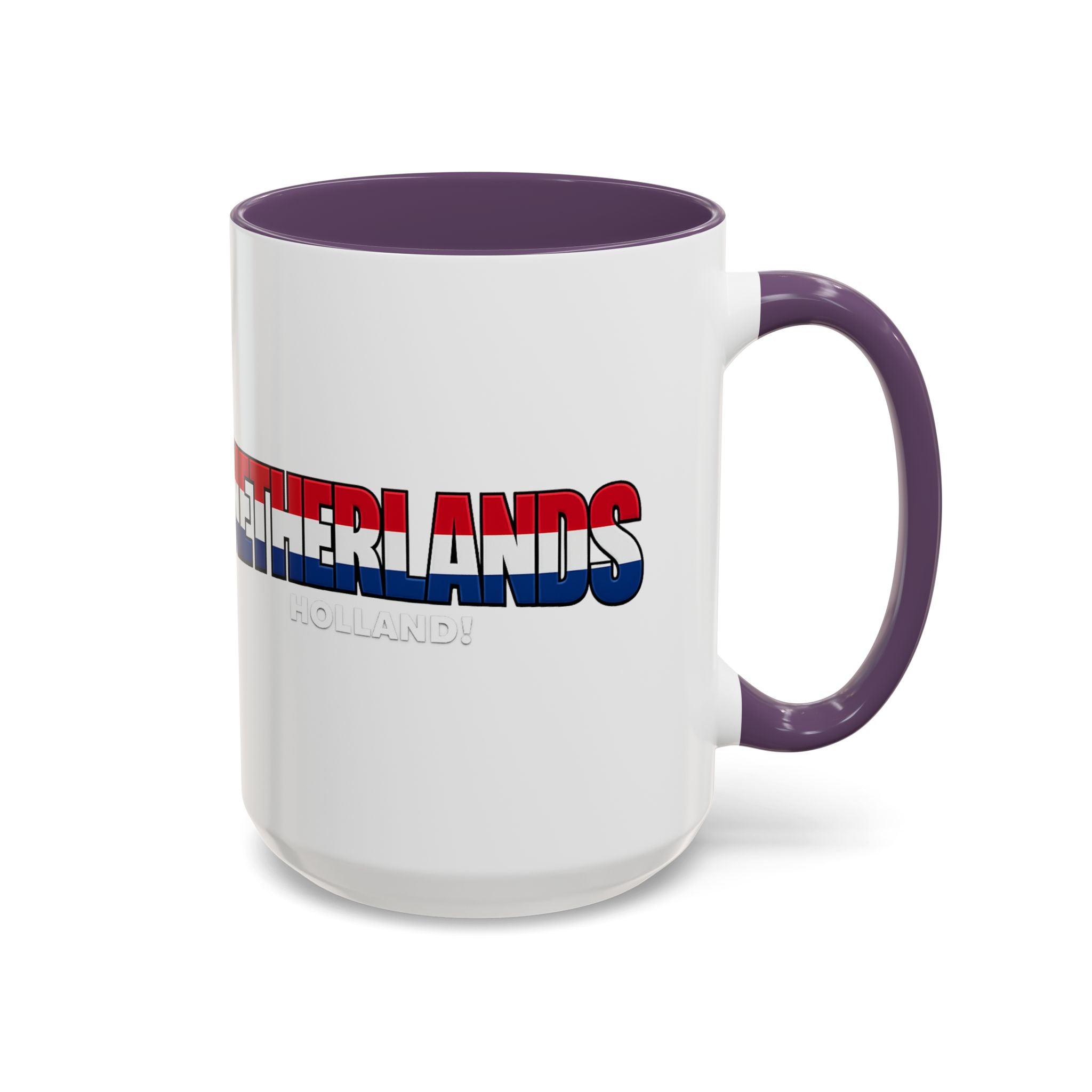 Netherlands Flag Text Coffee Mug | Accent 11oz 15oz, World Cup 2026, Gift for Dad