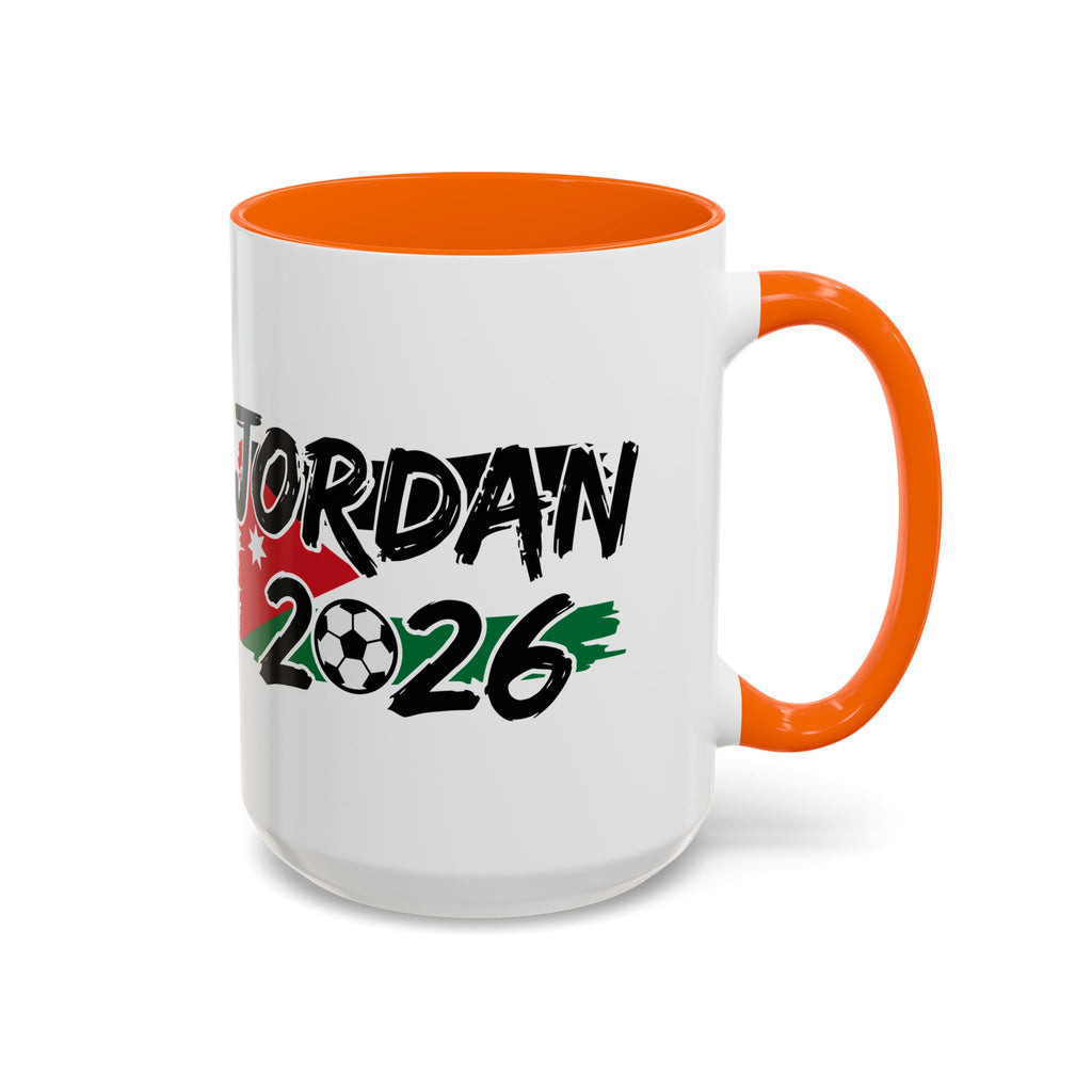 Jordan 2026 Soccer Logo Mug | Accent Coffee Mug 11oz 15oz, World Cup 2026, Gift for Dad