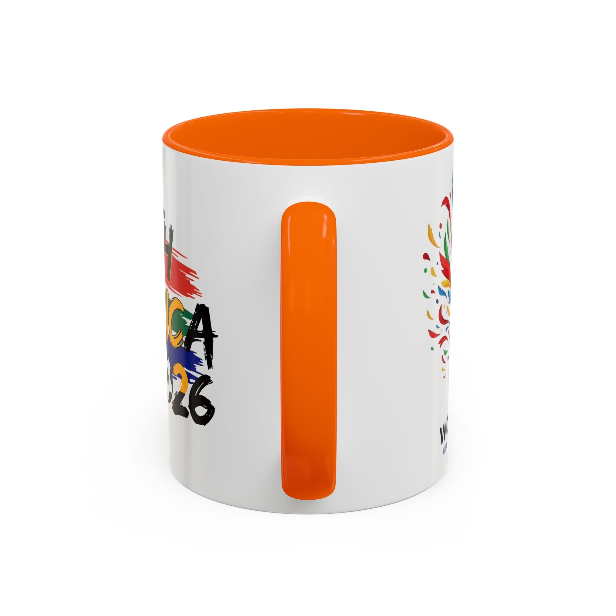 South Africa 2026 Soccer Flag Accent Coffee Mug | 11oz 15oz, Soccer World Cup 2026, Gift for Dad