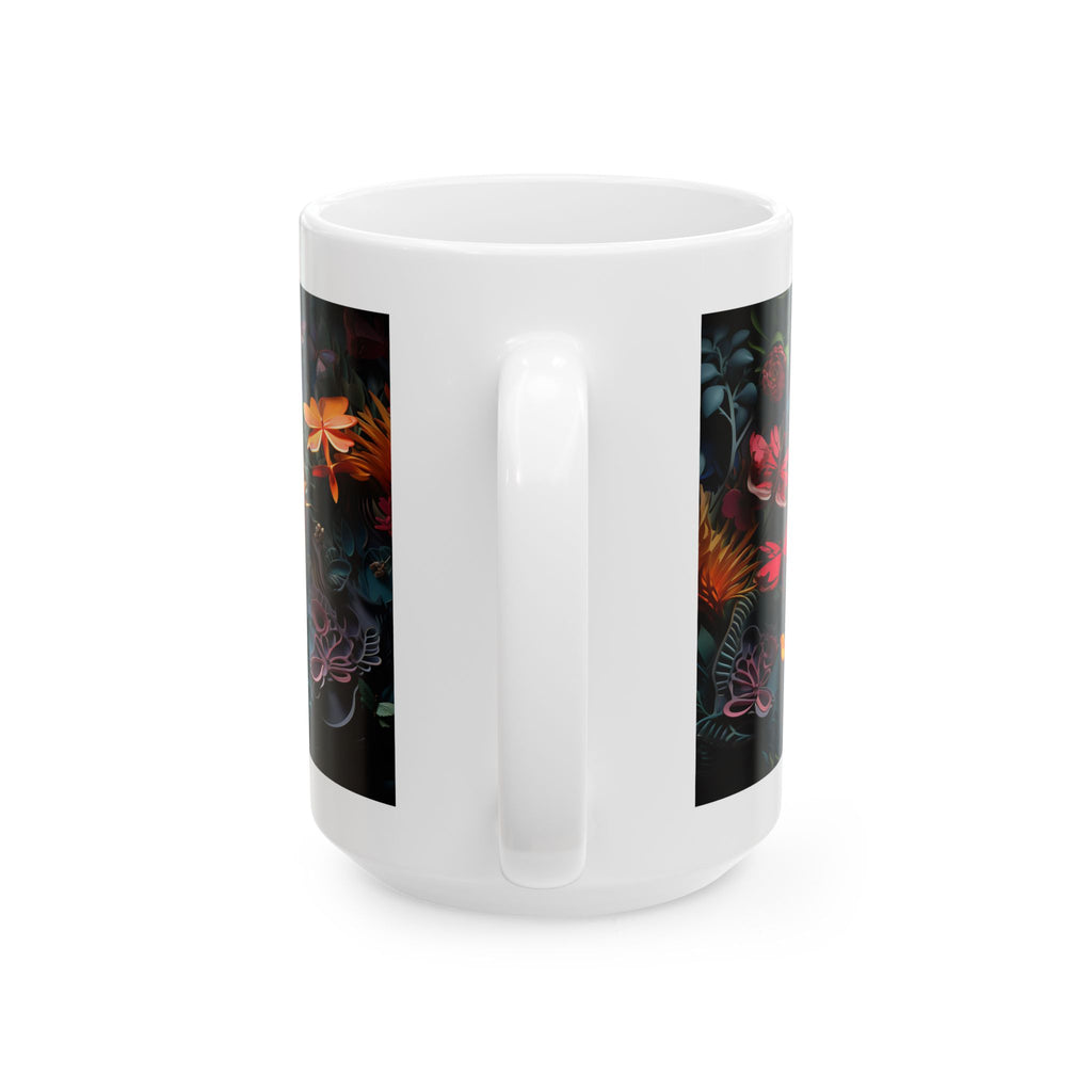 Blue Butterfly Floral Mug | Colorful Nature Ceramic Coffee Cup, Mother's Day Sale