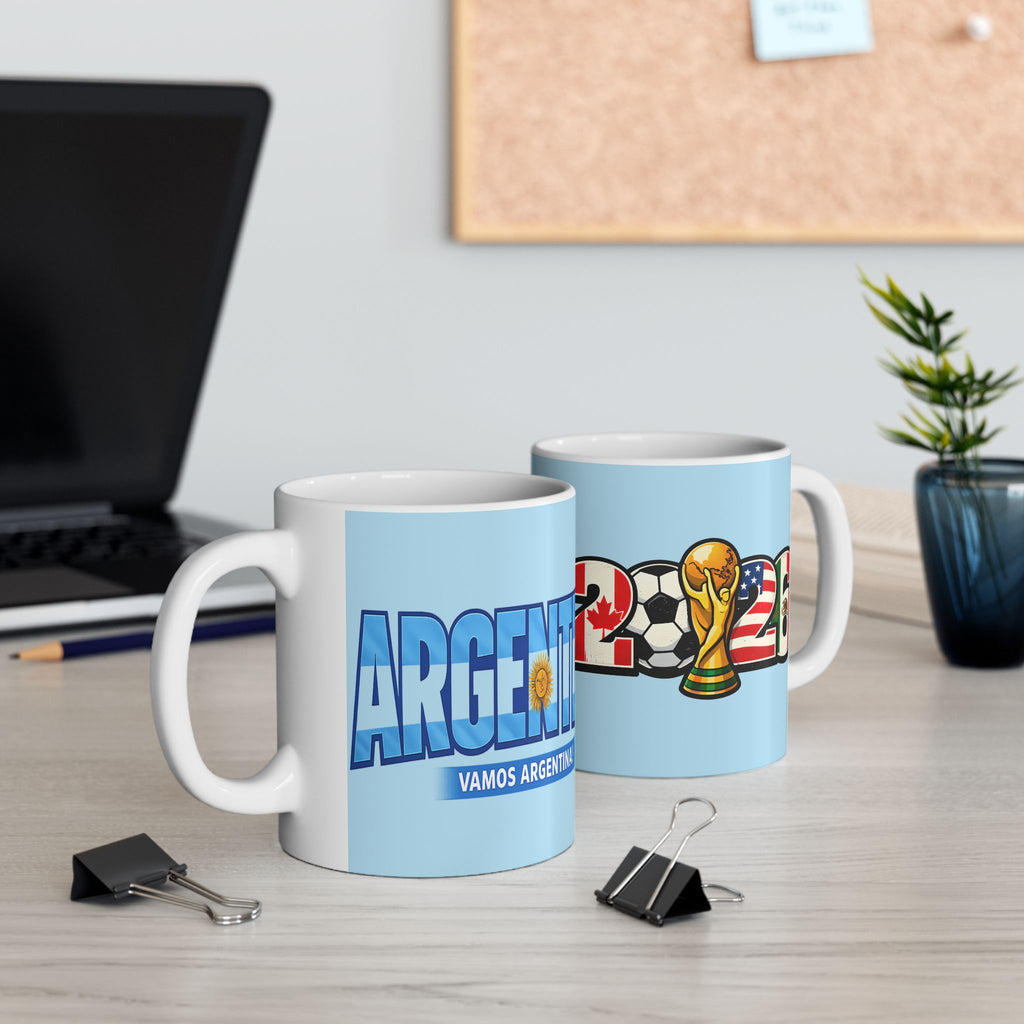 Argentina World Cup 2026 Soccer Mug | Argentina Flag, Ceramic Coffee Mug, Gift For Dad