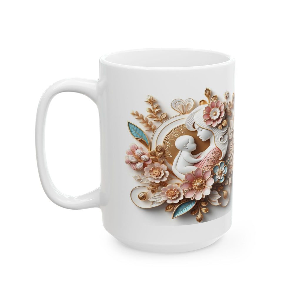 Vintage Floral Design Mug | Ceramic Coffee Cup, Mother's Day Sale