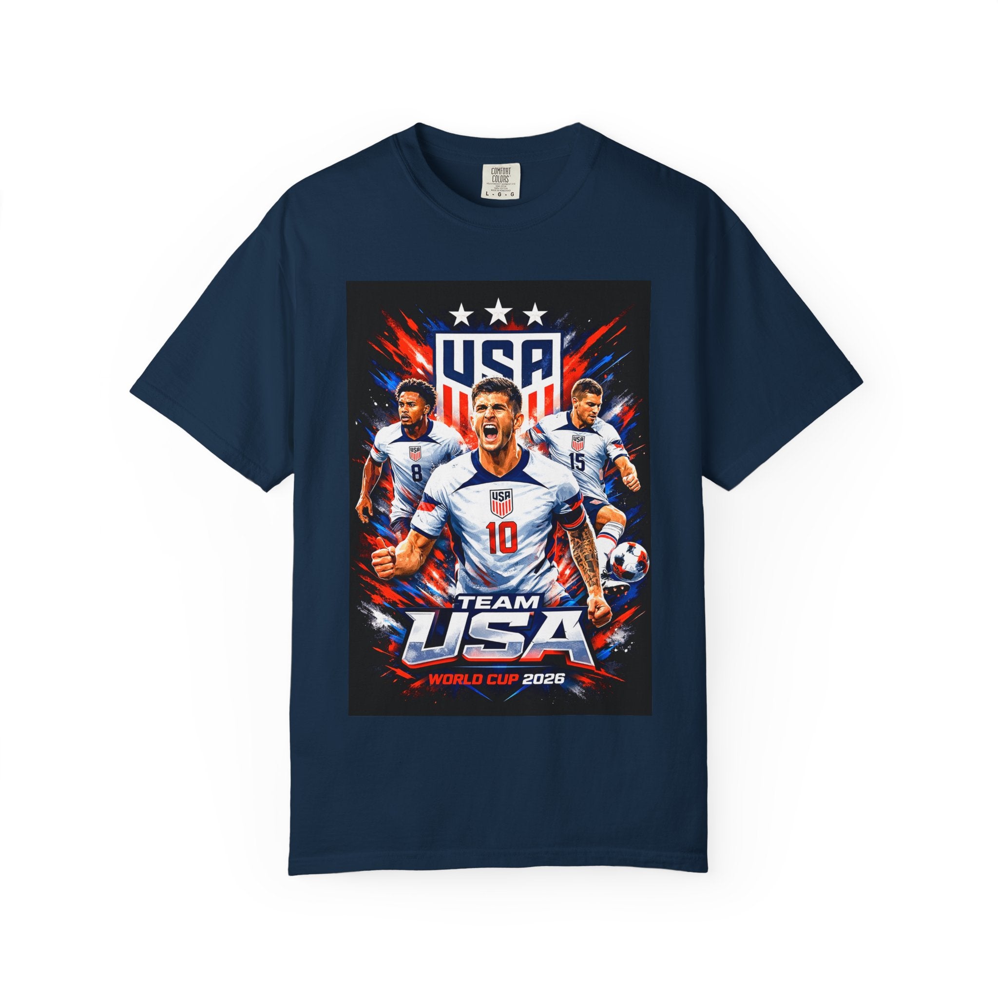 USA Soccer Players Team USA T-Shirt | 2026 World Cup Back Trophy Design, USA Flag, Gift for him, Collectible