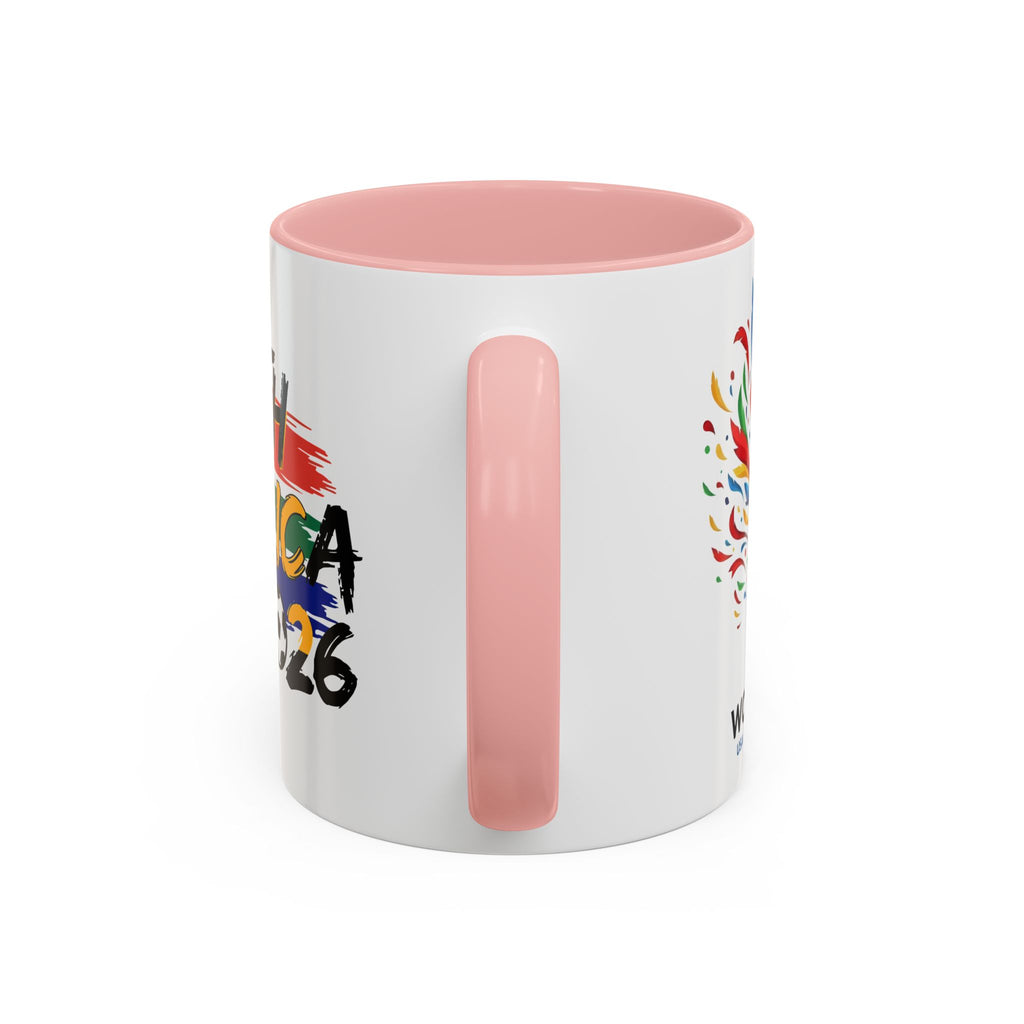 South Africa 2026 Soccer Flag Accent Coffee Mug | 11oz 15oz, Soccer World Cup 2026, Gift for Dad