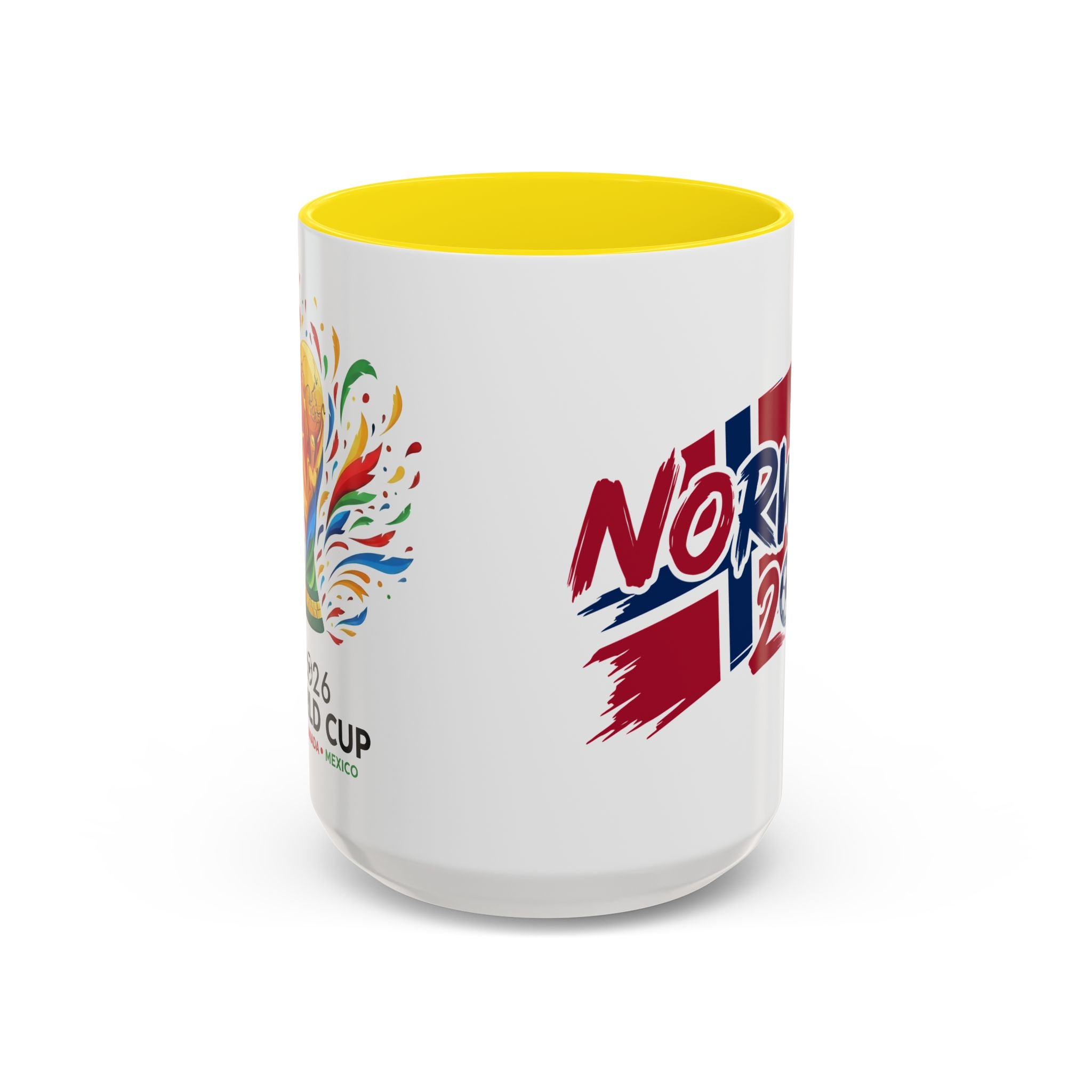 Norway 2026 Soccer Flag Accent Coffee Mug | 11oz 15oz, World Cup 2026, Gift for Dad