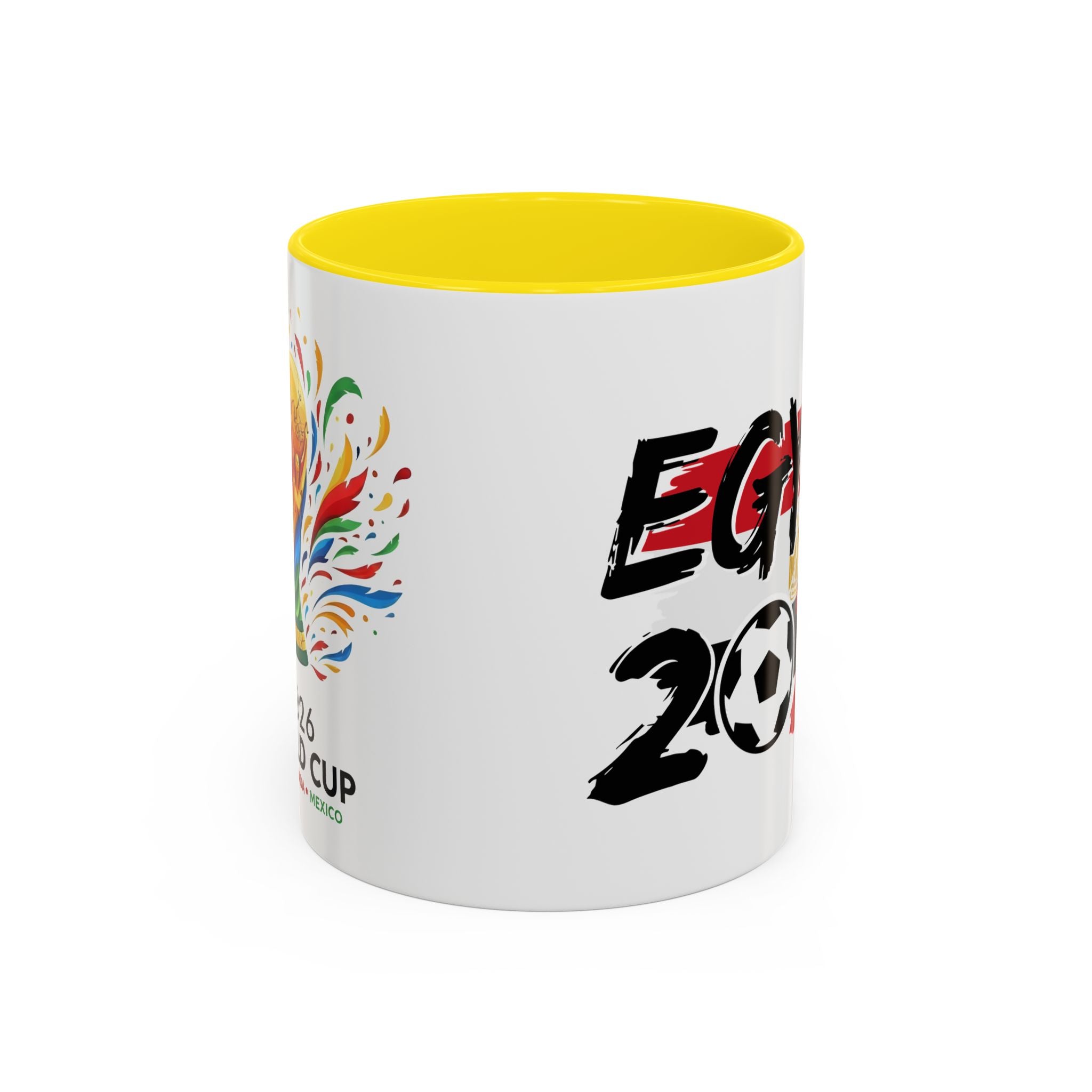 Egypt 2026 Soccer World Cup Accent Coffee Mug | Egypt 2026 Football Flag Design, Soccer World Cup 2026, Gift for Dad