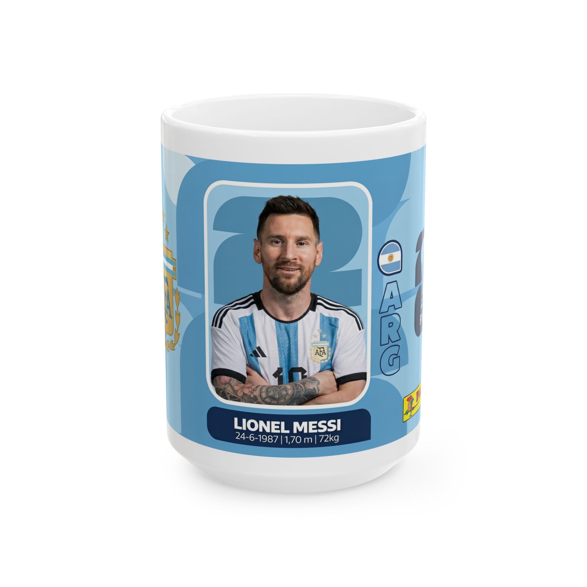 Lionel Messi Argentina Soccer Ceramic Mug (11oz/15oz), World Cup 2026 Mugs