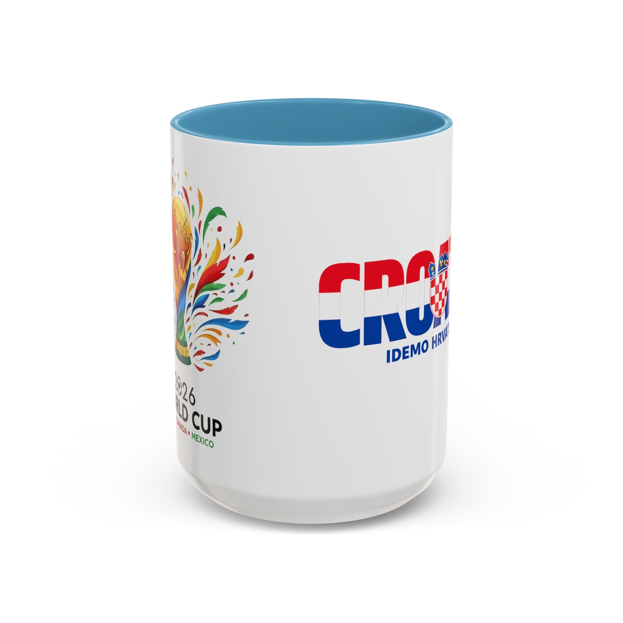 Croatia Flag Logo Accent Coffee Mug | Croatian Pride 11oz 15oz, World Cup 2026, Gifts for Dad