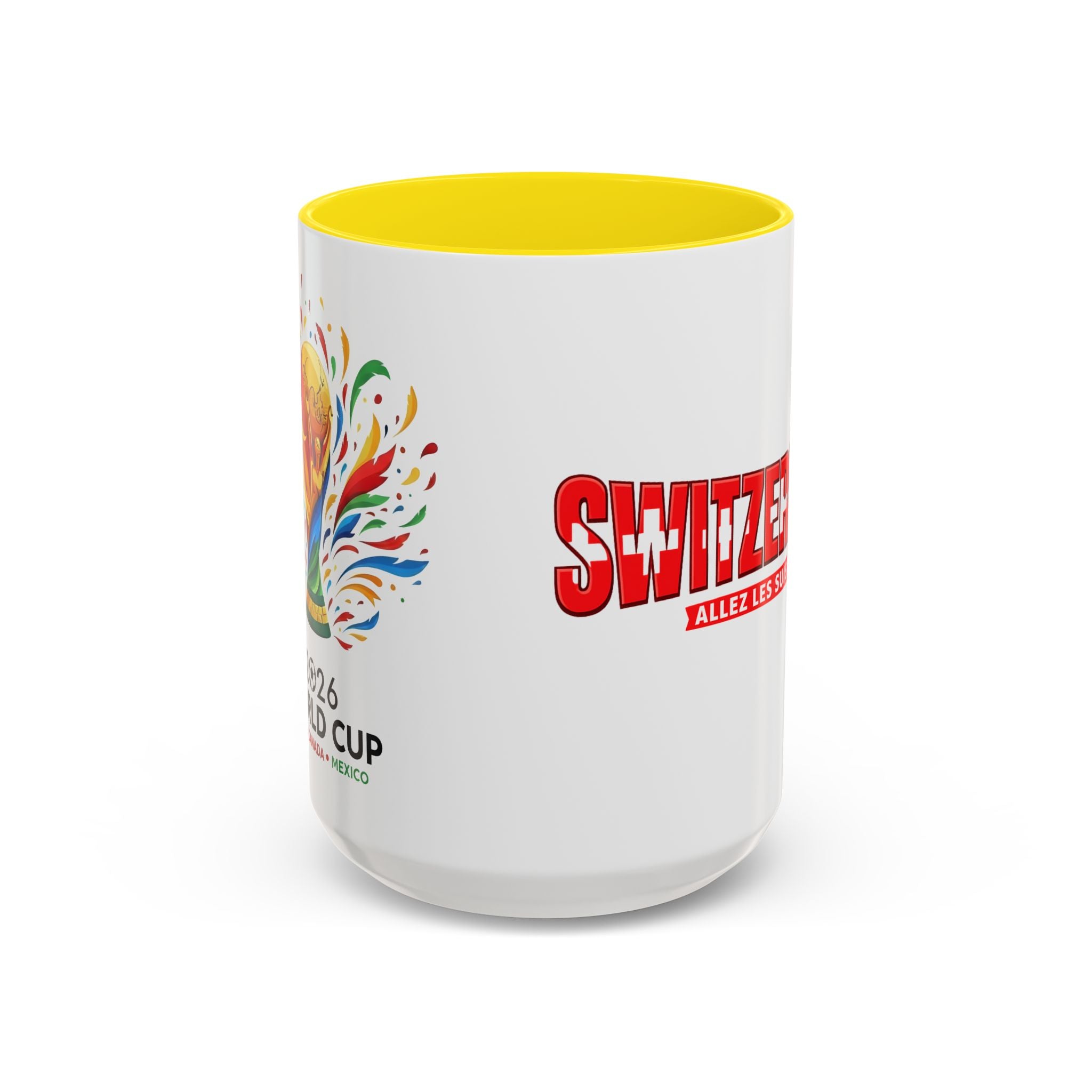 Switzerland Soccer Typography Mug | Accent Coffee Mug 11oz 15oz, Soccer World Cup 2026, Gift for Dad