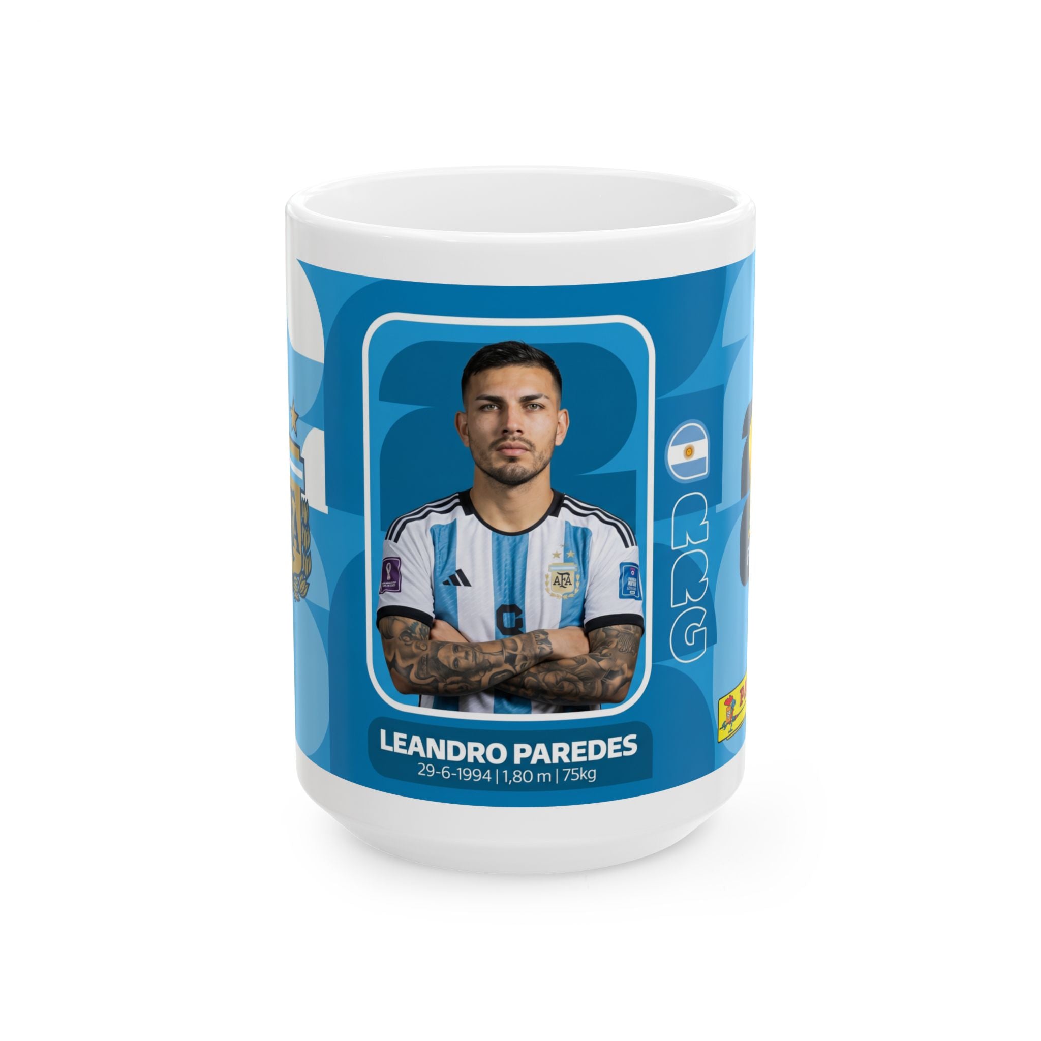 Argentina Soccer Player Leandro Paredes Mug — Fan Gift (11oz/15oz), World Cup 2026 Mugs