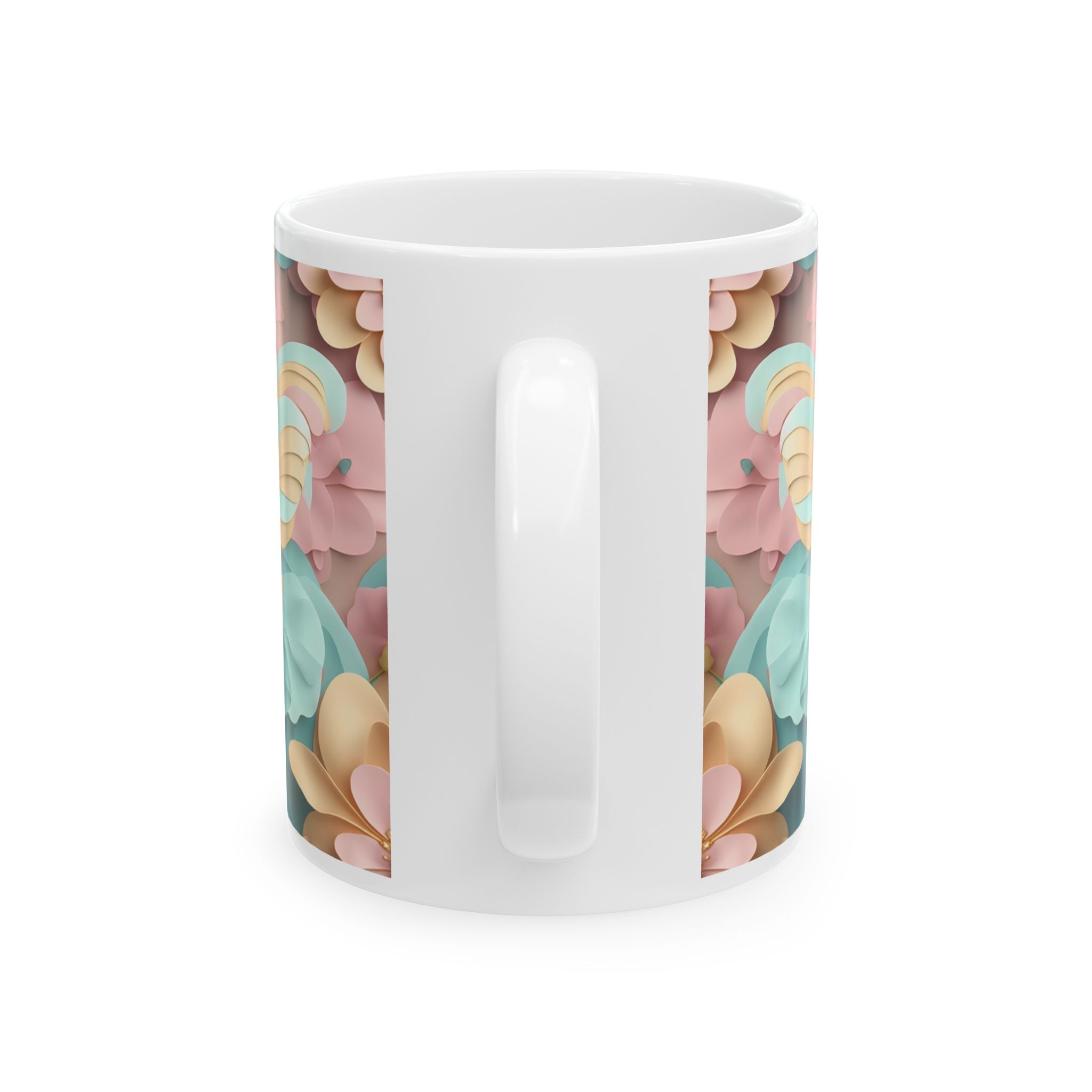 Pastel Floral Pattern Mug | Ceramic Coffee Cup, Mother's Day Sale