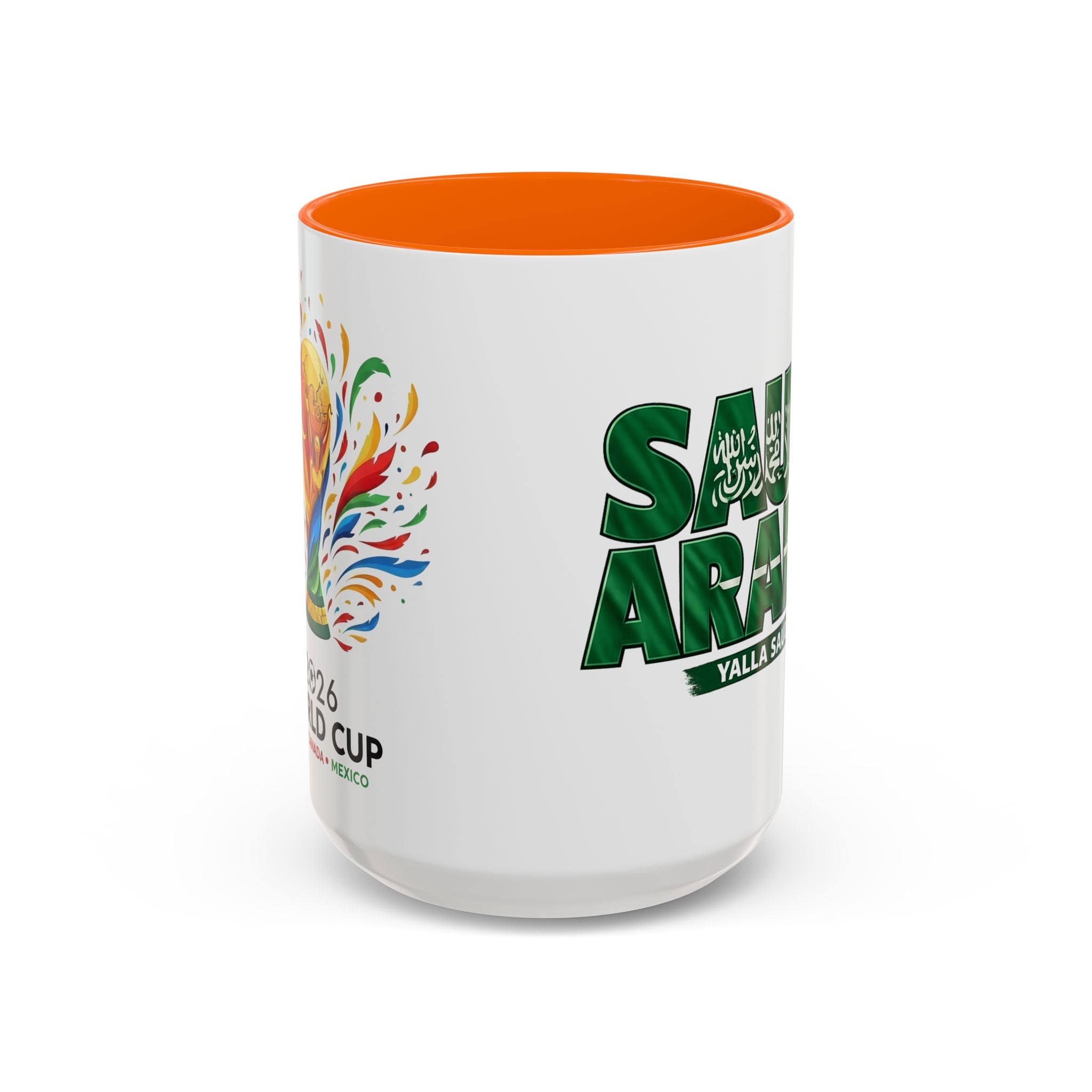 Saudi Arabia Typography Mug | Accent Coffee Mug, Green National Design, Soccer World Cup 2026, Gifts for Dad