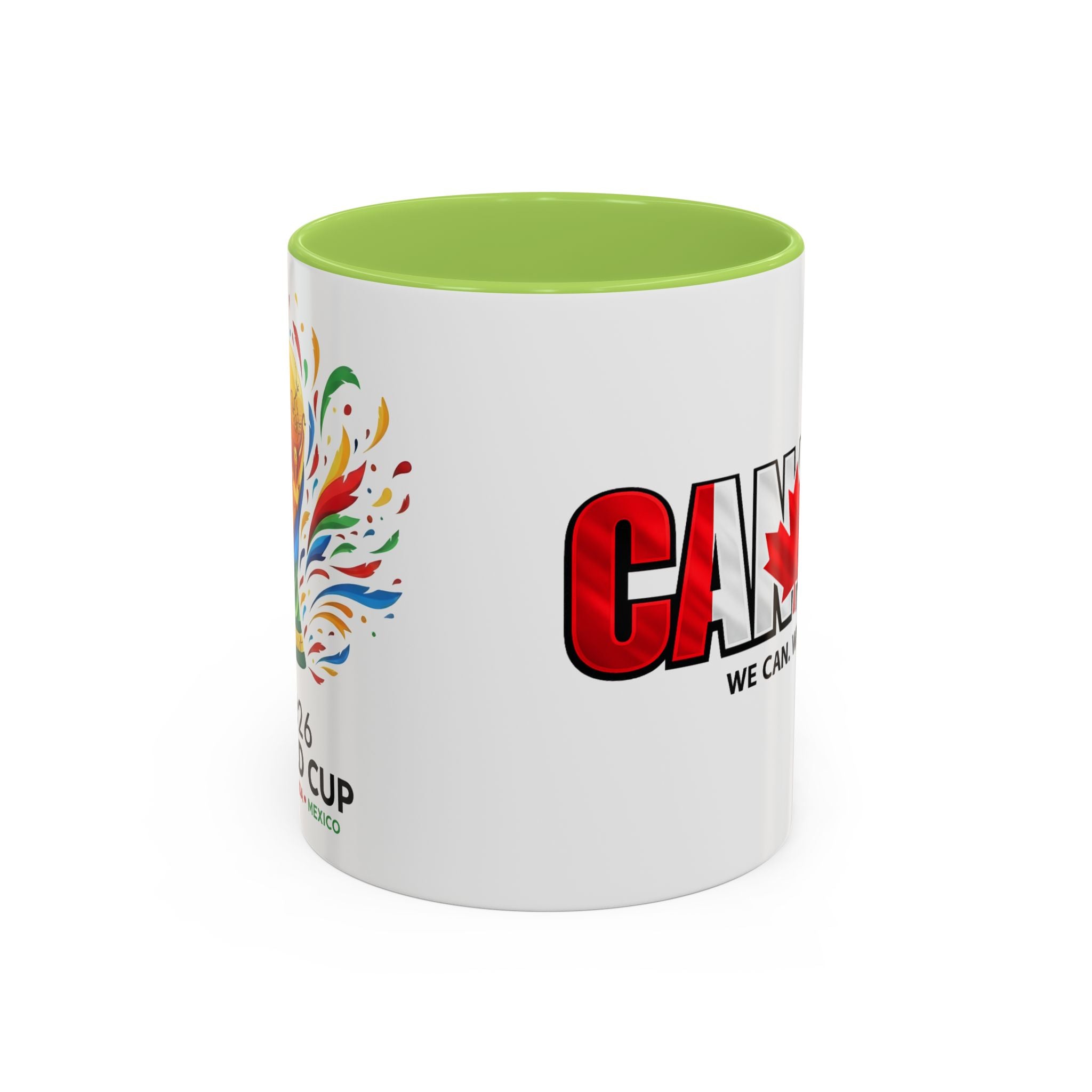 Canada Maple Leaf Text Coffee Mug | We Can. We Will. World Cup 2026, Canada Flag, Gift for Dad