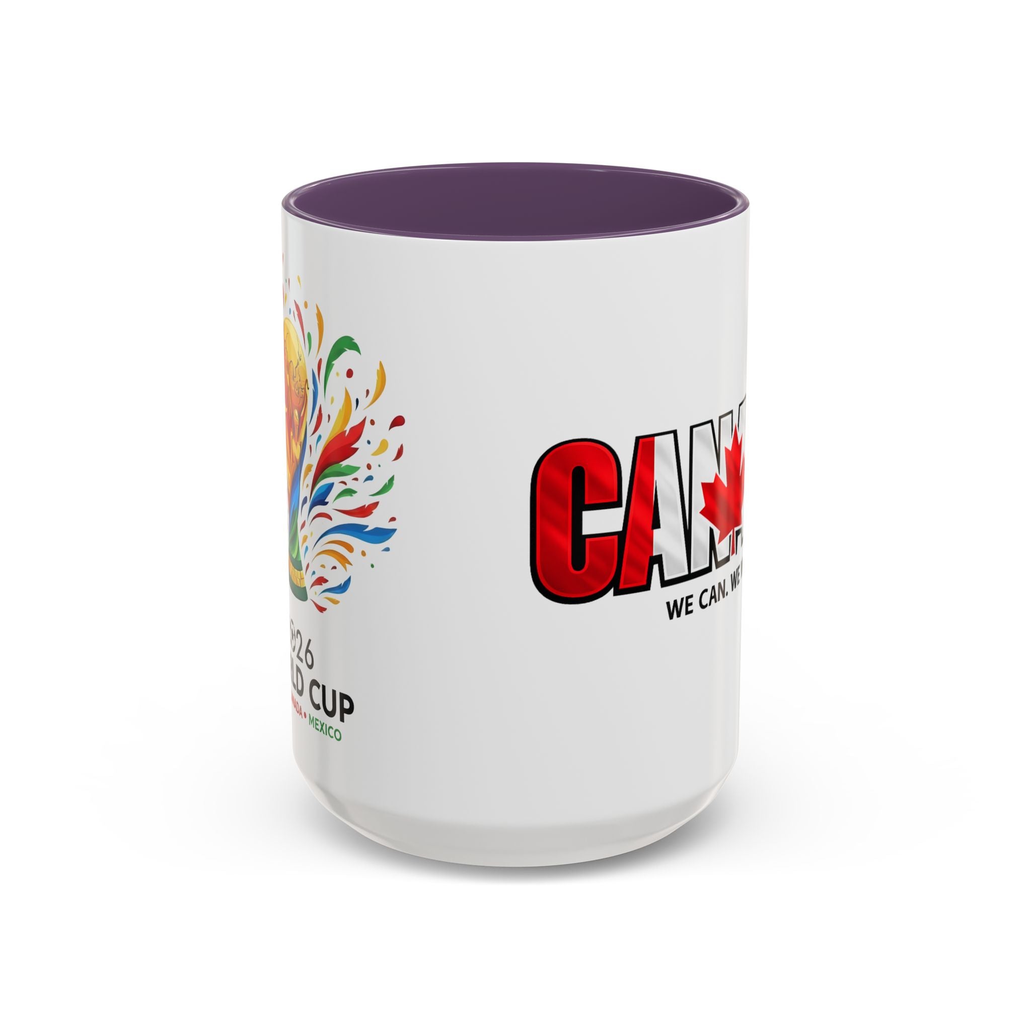 Canada Maple Leaf Text Coffee Mug | We Can. We Will. World Cup 2026, Canada Flag, Gift for Dad