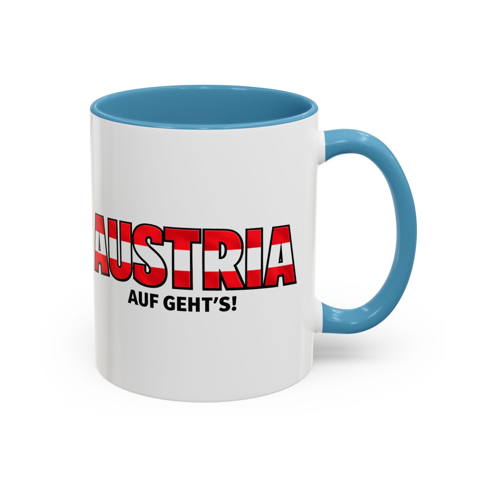 Austria Flag Text mug | Accent Coffee Mug (11/15oz)