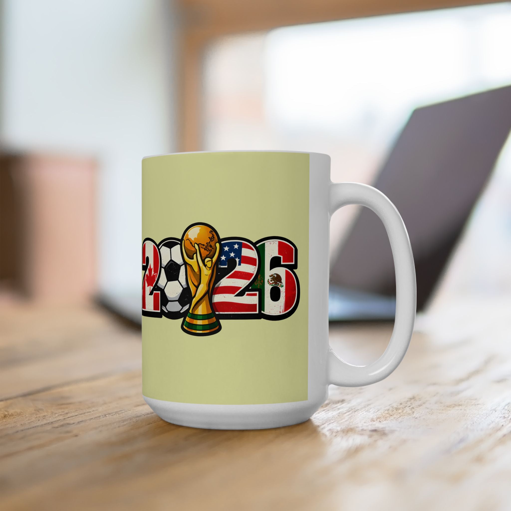Brazil Soccer World Cup 2026, Ceramic Coffee Mug, Brazil Flag, Fan Gift