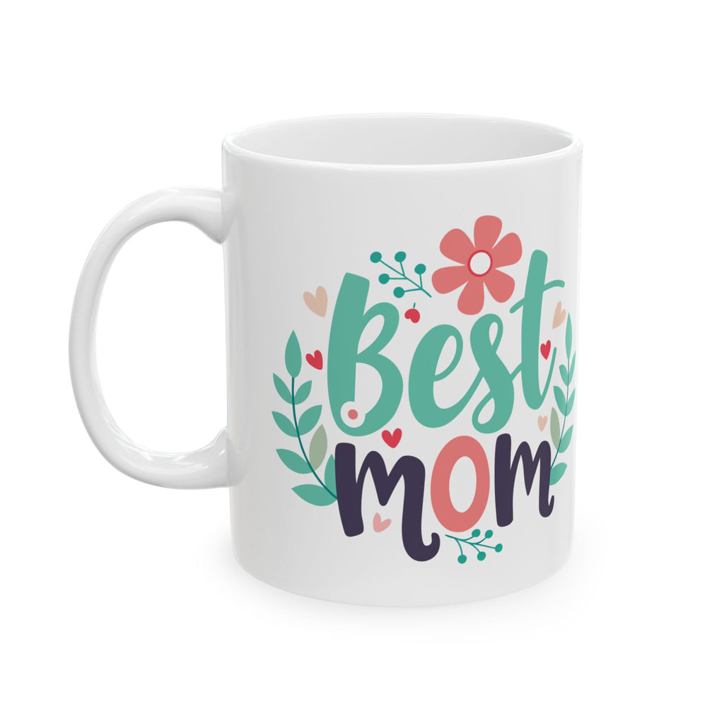Best Mom floral wreath Mug | Ceramic coffee cup, Mother's Day, Gift For Mom