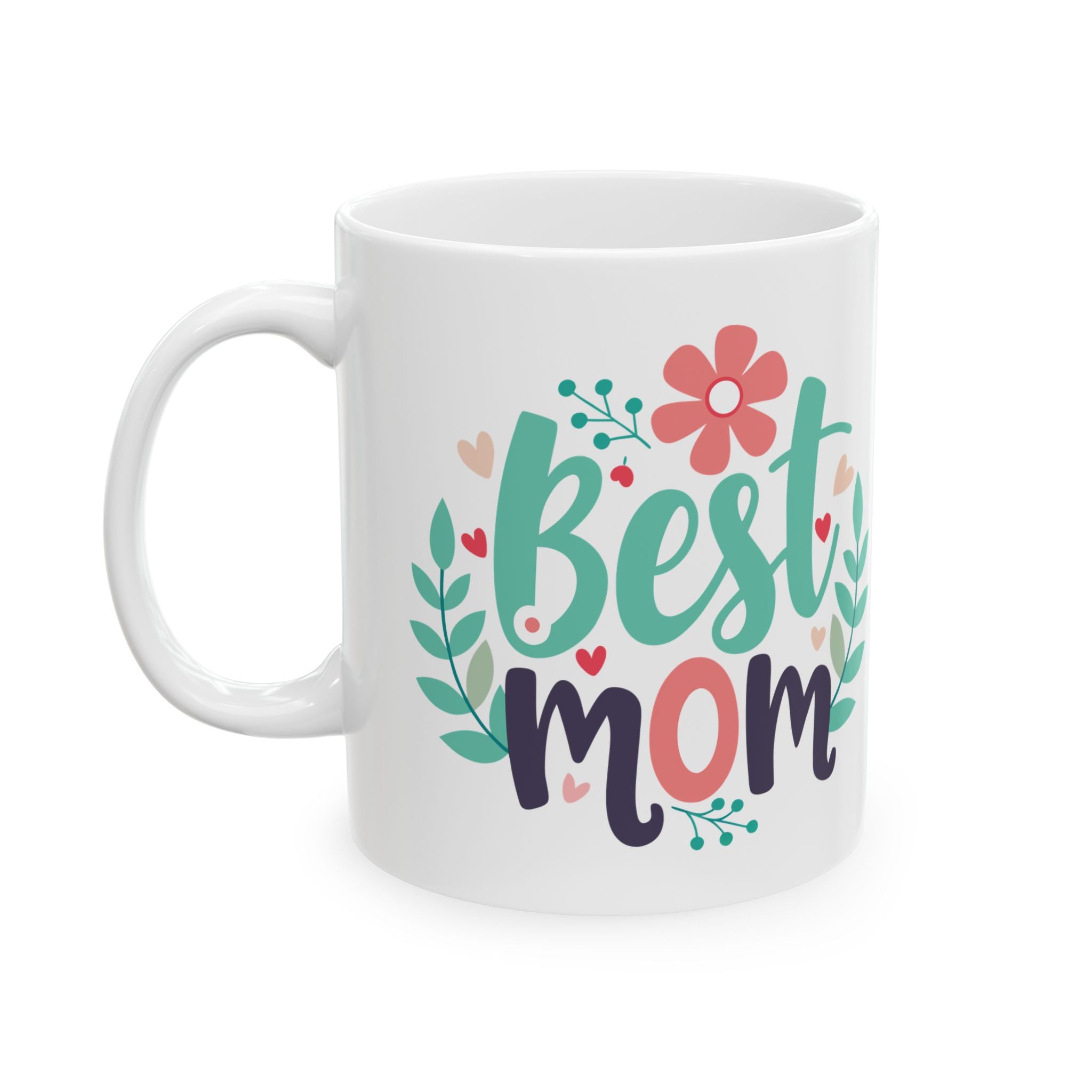 Best Mom floral wreath Mug | Ceramic coffee cup, Mother's Day, Gift For Mom