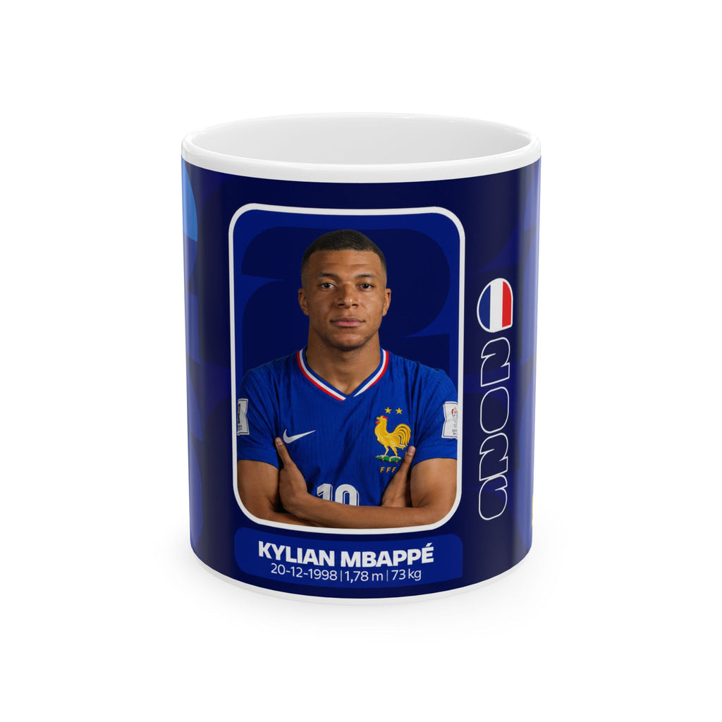 Kylian Mbappé France Football Mug –  Ceramic Coffee Cup (11oz/15oz), World Cup 2026 Mugs