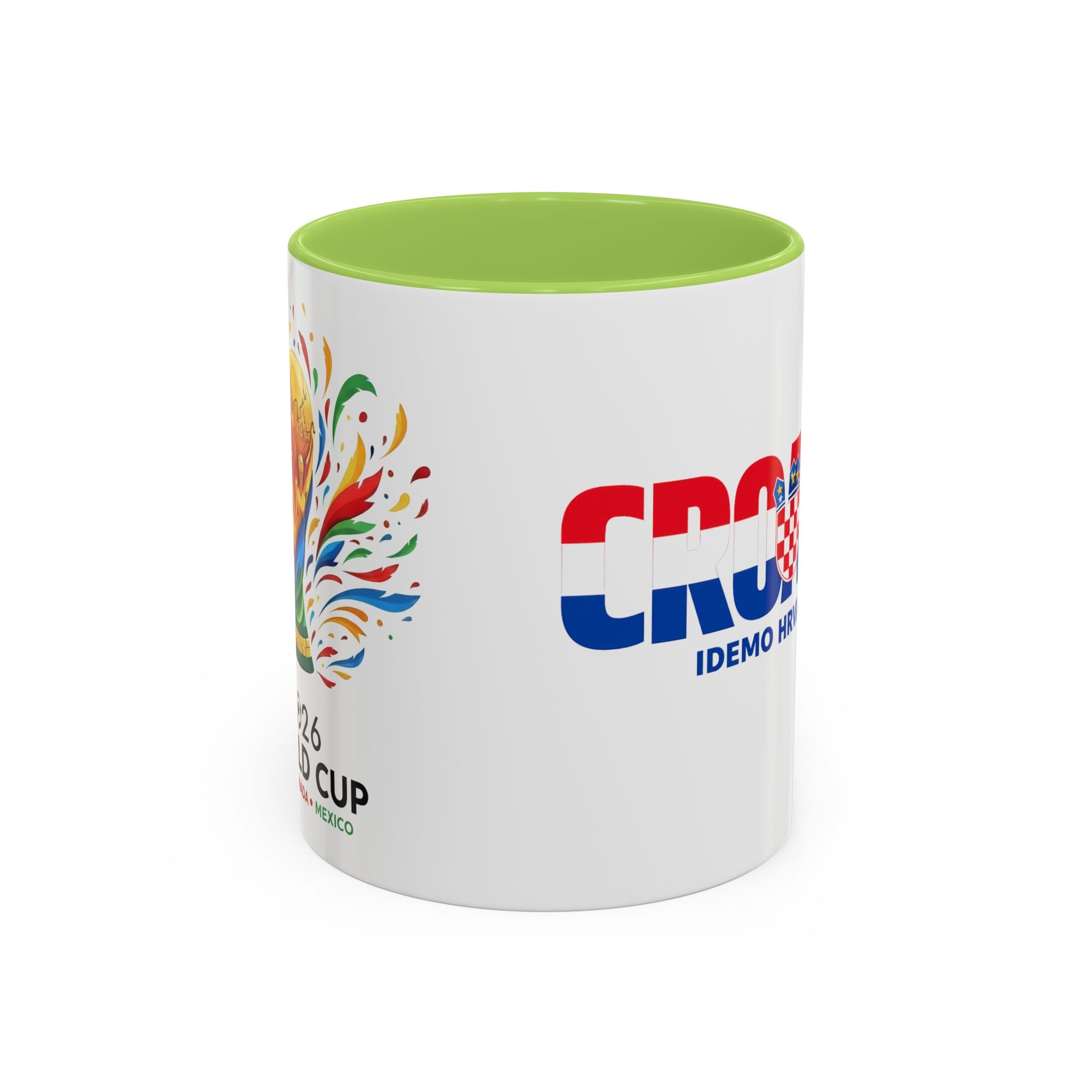 Croatia Flag Logo Accent Coffee Mug | Croatian Pride 11oz 15oz, World Cup 2026, Gifts for Dad