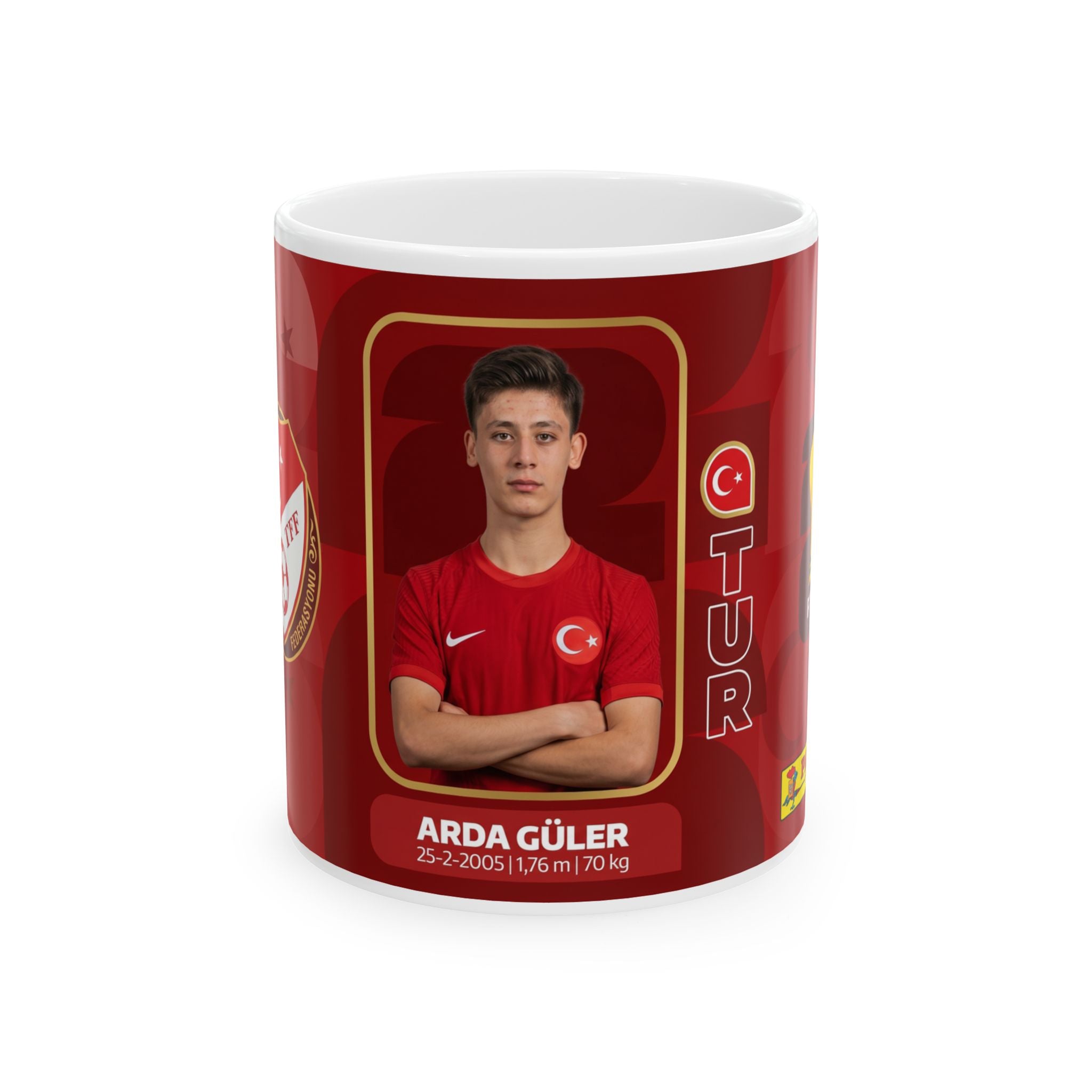 Turkey Soccer Player Arda Guler Mug, World Cup 2026 Mugs, Ceramic Coffee Mug