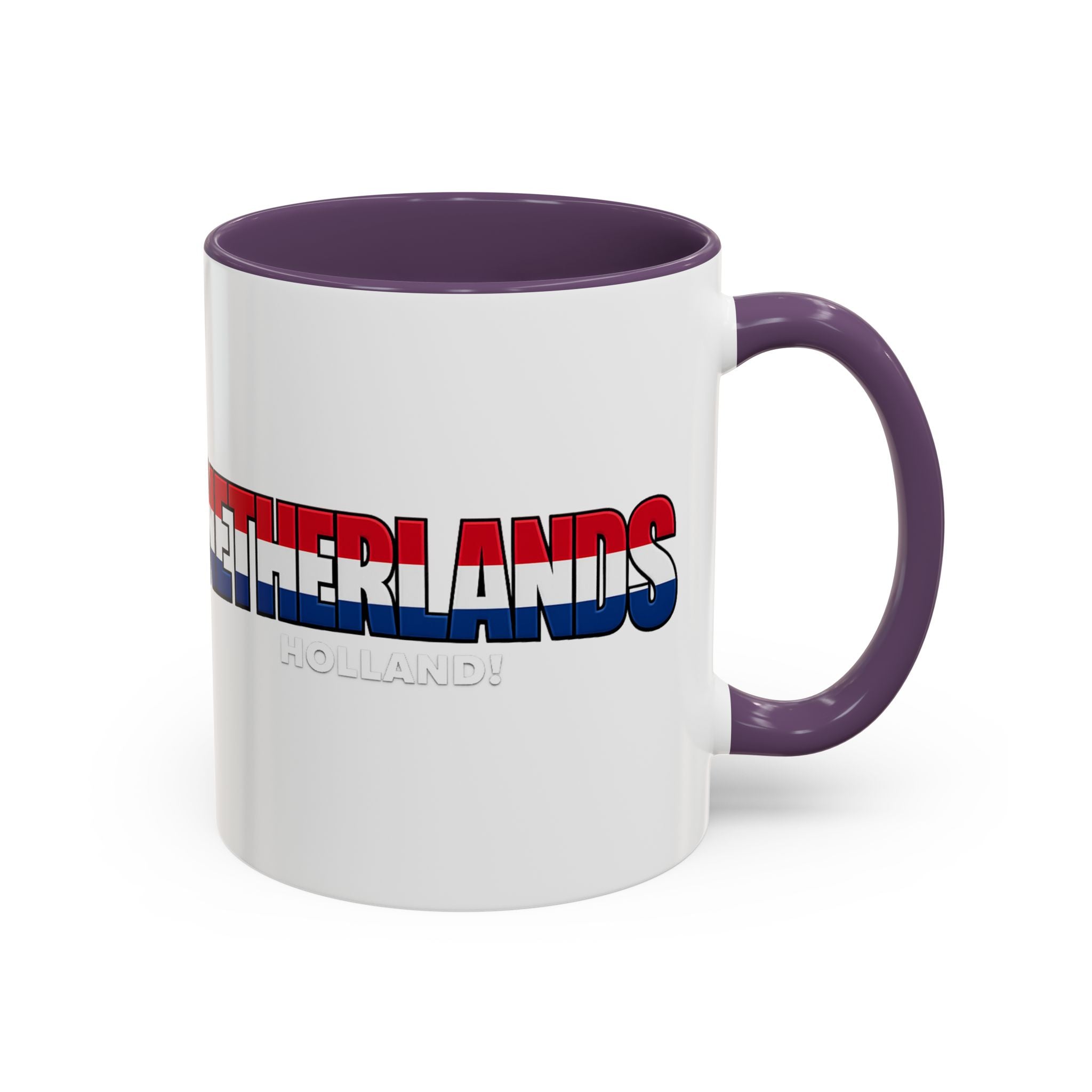 Netherlands Flag Text Coffee Mug | Accent 11oz 15oz, World Cup 2026, Gift for Dad
