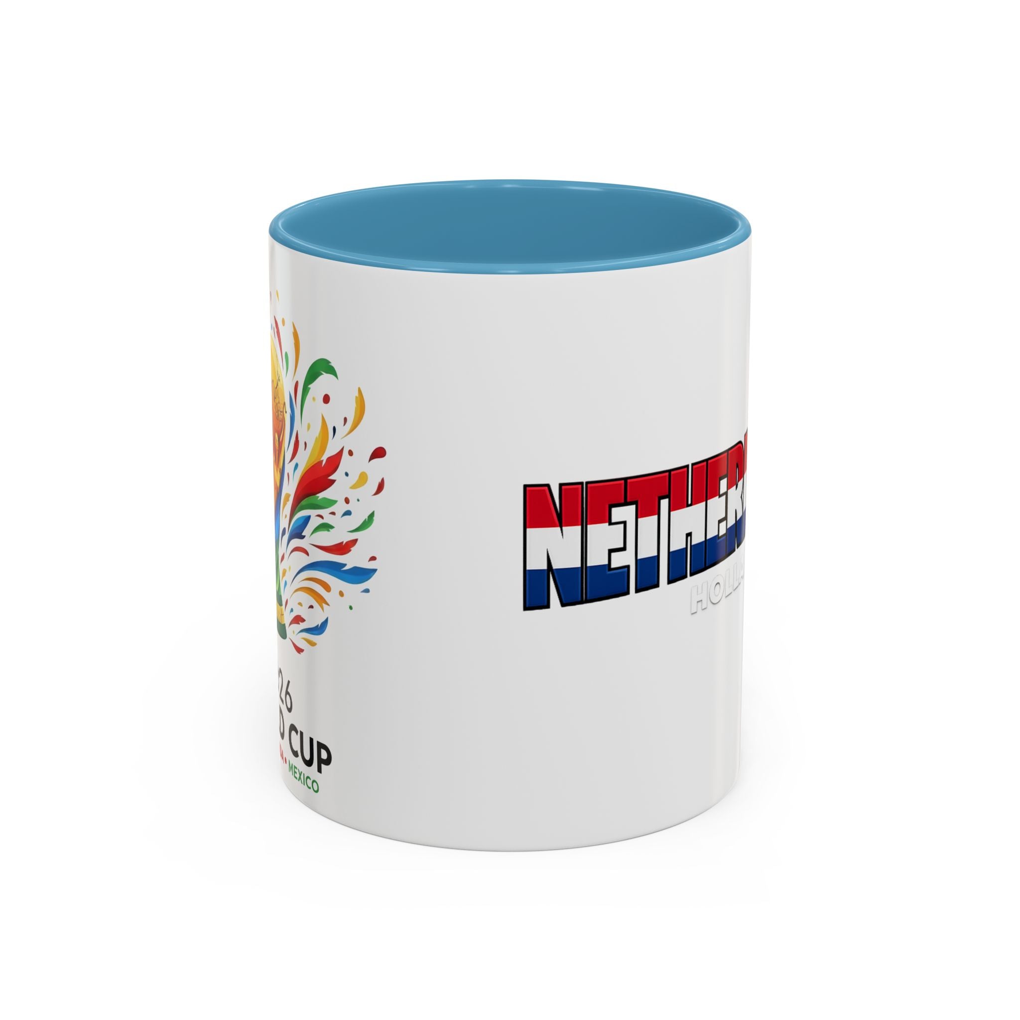 Netherlands Flag Text Coffee Mug | Accent 11oz 15oz, World Cup 2026, Gift for Dad