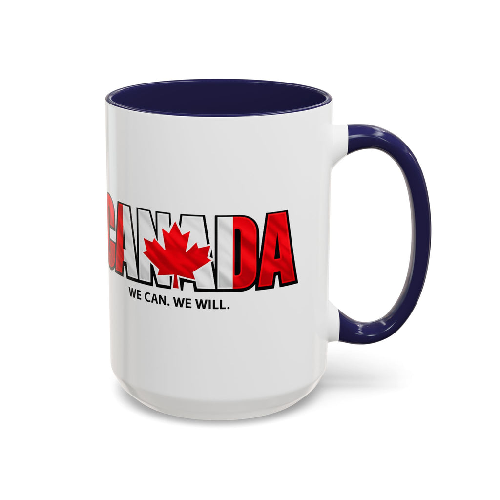 Canada Maple Leaf Text Coffee Mug | We Can. We Will. World Cup 2026, Canada Flag, Gift for Dad