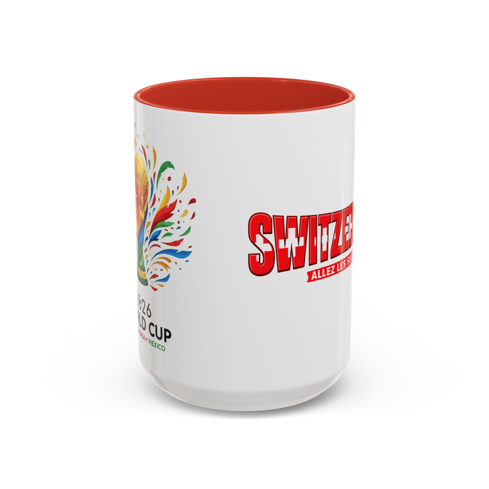 Switzerland Soccer Typography Mug | Accent Coffee Mug 11oz 15oz, Soccer World Cup 2026, Gift for Dad