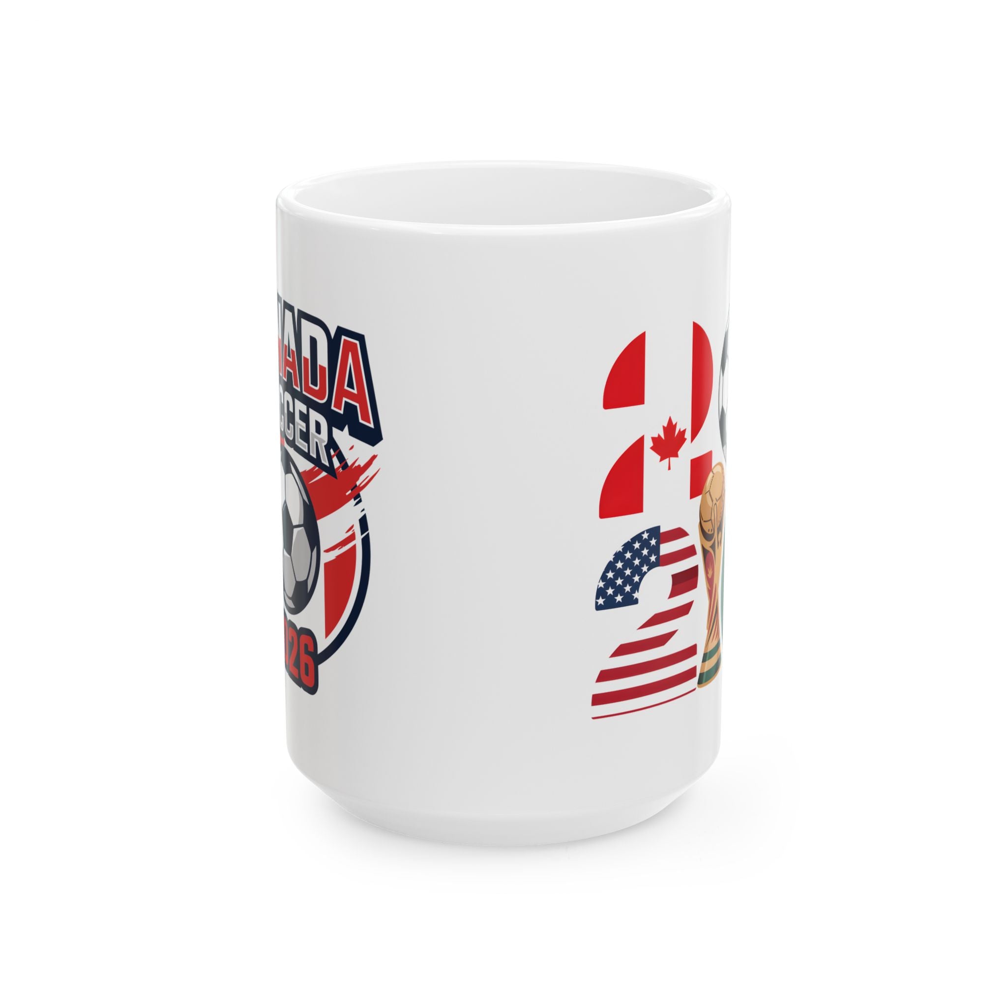 Canada Soccer Team Mug | Canada Flag Soccer Coffee Cup, World Cup 2026 Ceramic Mugs