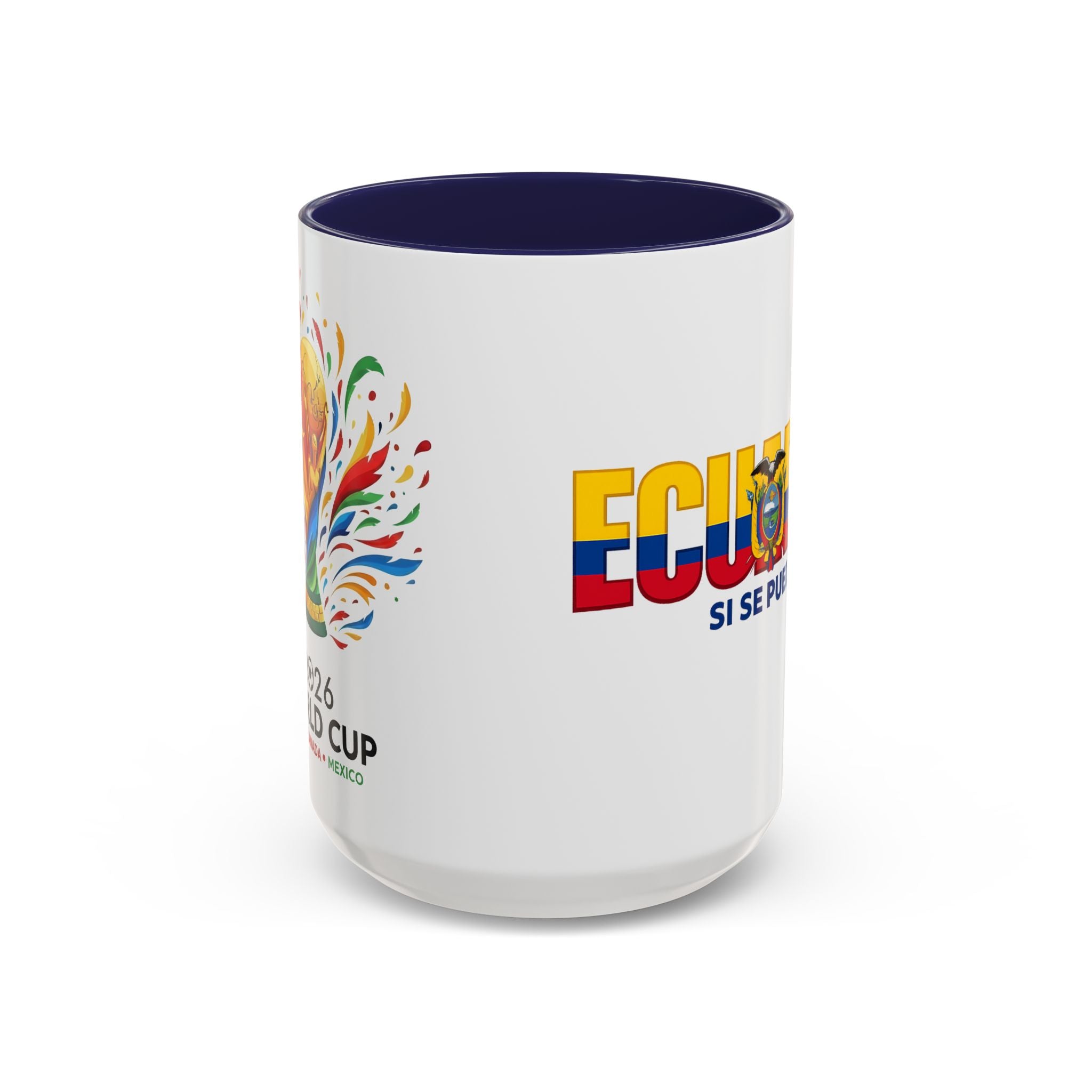 Ecuador Flag Text mug | Accent Coffee Mug (11/15oz), World Cup 2026, Gift for Dad, Father Day