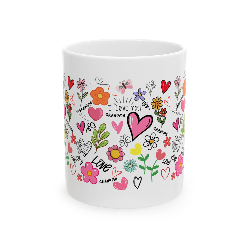 Mother's Day coffee mug, gift for mom, floral happy mothers day cup