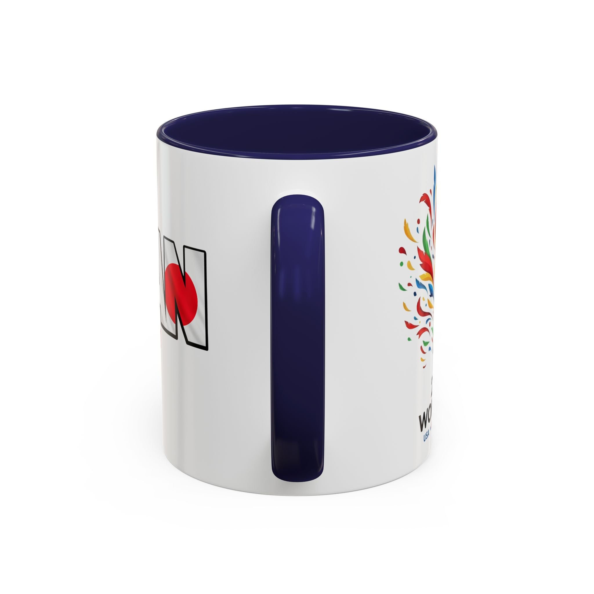 Japan Nippon Text Accent Mug | Flag Lettering Coffee Cup, World Cup 2026, Gift for Dad