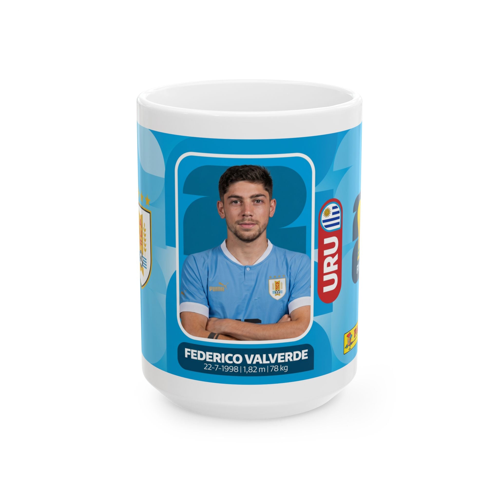 Federico Valverde Uruguay Football Player Ceramic Mug – Soccer Fan Collectible (11oz/15oz), World Cup 2026 Mugs