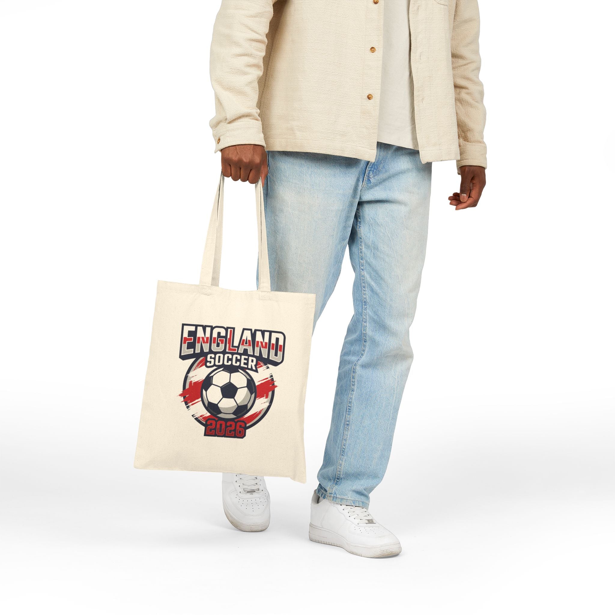 England Soccer 2026 Tote Bag, World Cup Football Canvas Tote, Mother's Day Gift