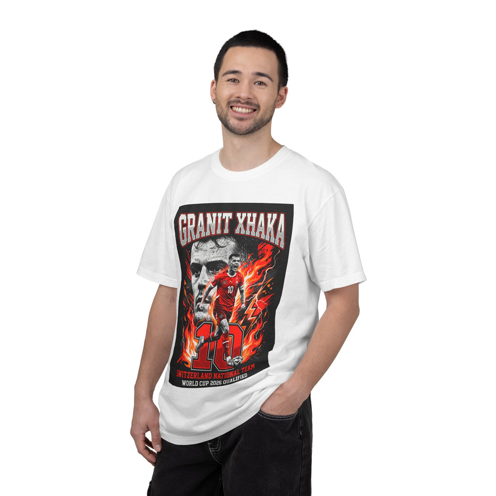 Soccer Star Graphic T-shirt | World Cup 2026 Back Print,Switzerland Flag, Gift for him, Collectible