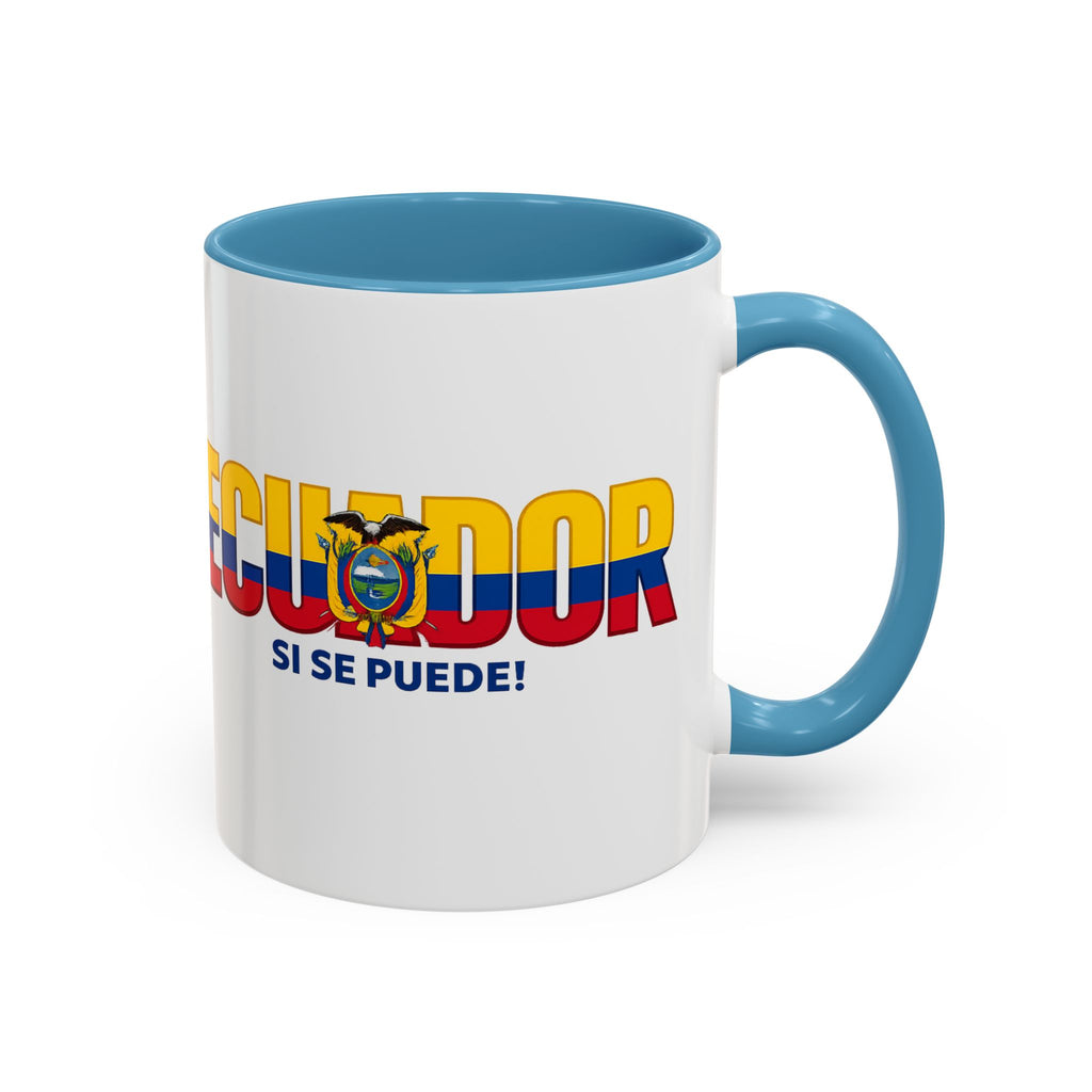 Ecuador Flag Text mug | Accent Coffee Mug (11/15oz), World Cup 2026, Gift for Dad, Father Day
