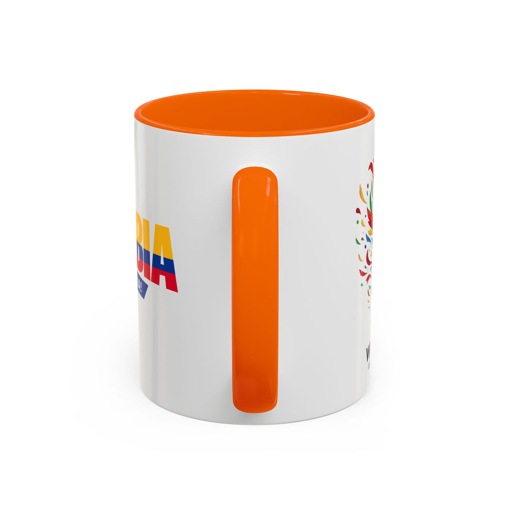 Colombia Vamos Colombia! Accent Coffee Mug | 11oz 15oz ceramic World Cup 2026, Soccer Gift