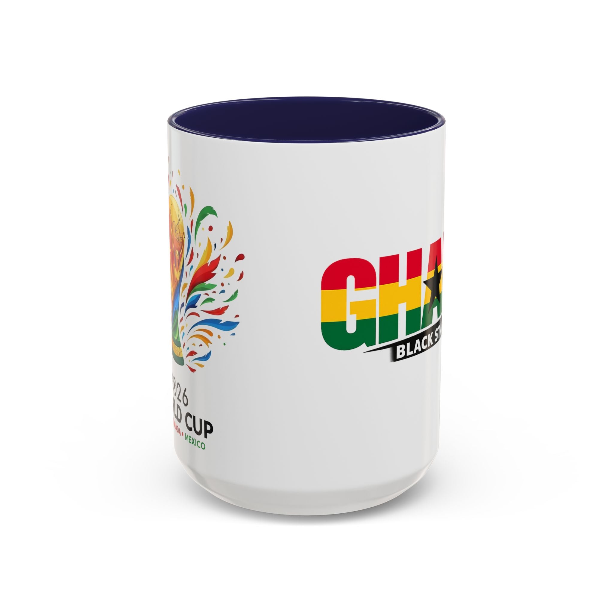 Ghana Black Stars flag stripe Accent Coffee Mug | 11oz 15oz, World Cup 2026, Gift for Dad