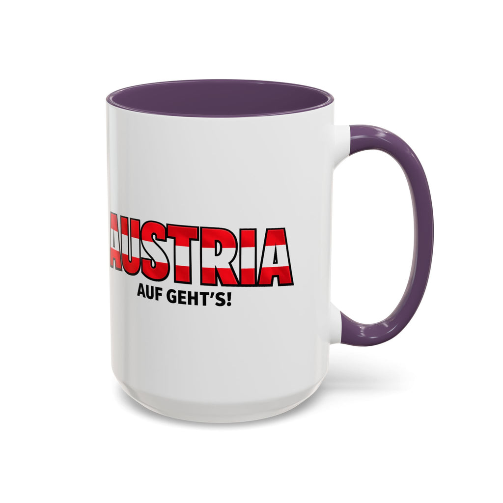 Austria Flag Text mug | Accent Coffee Mug (11/15oz)