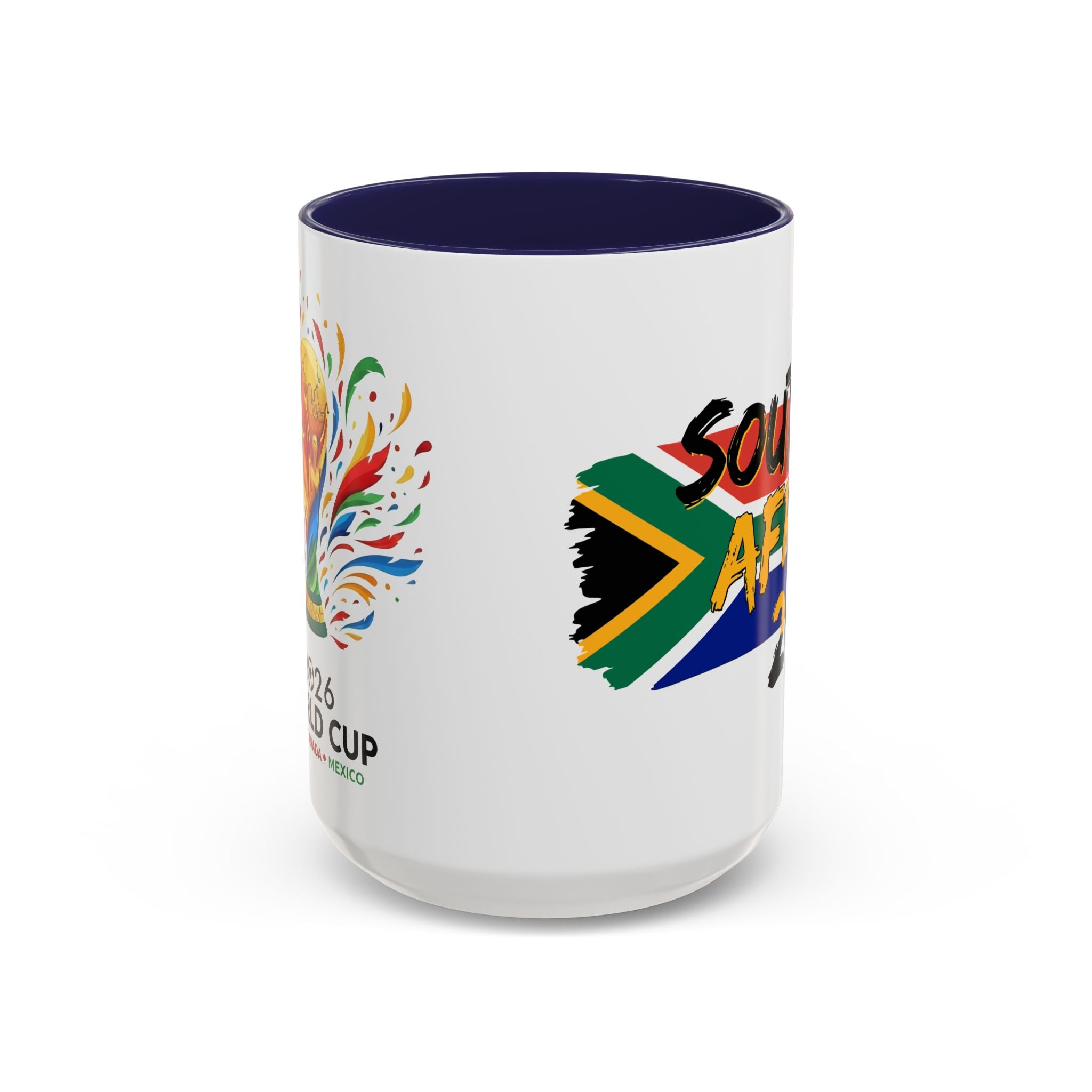 South Africa 2026 Soccer Flag Accent Coffee Mug | 11oz 15oz, Soccer World Cup 2026, Gift for Dad