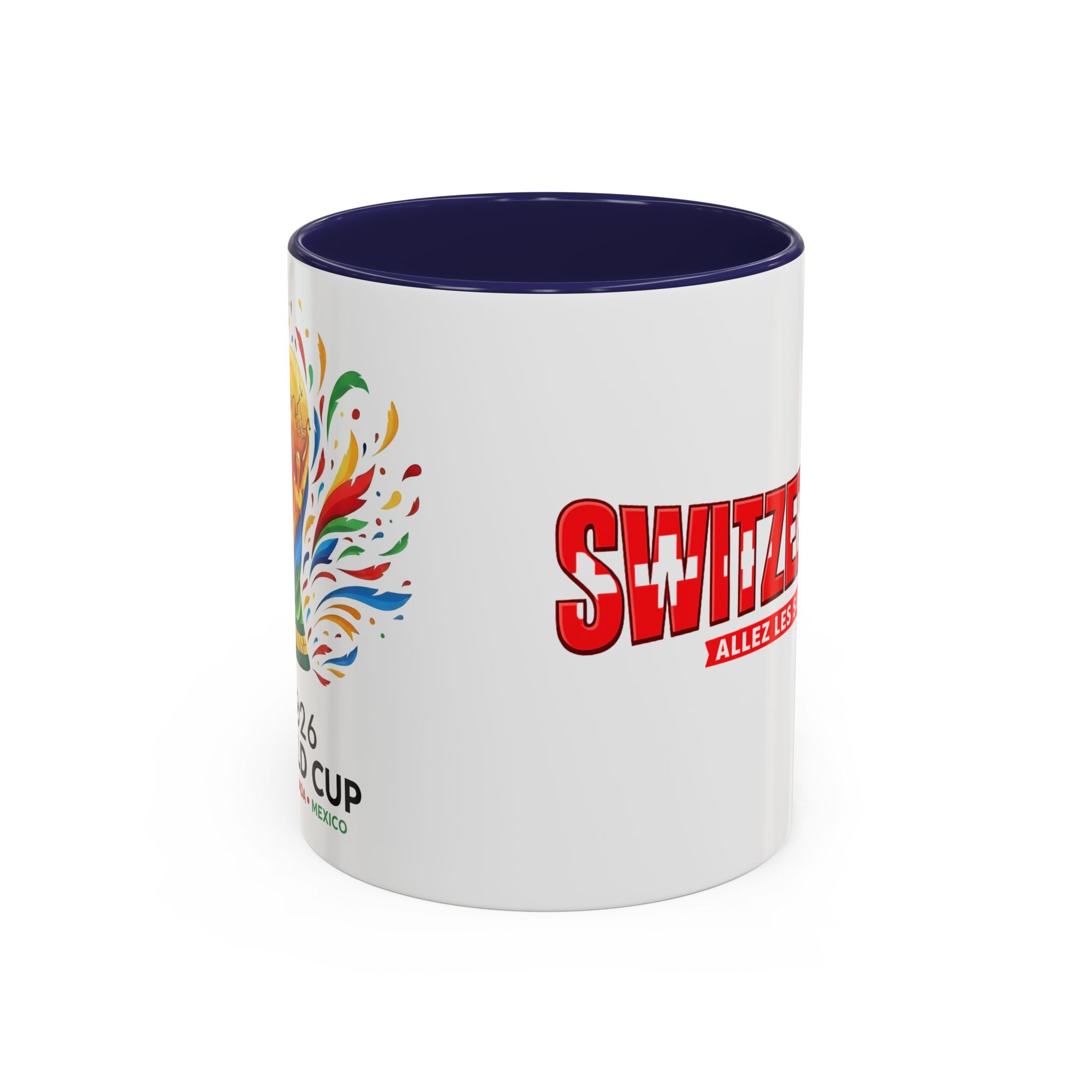 Switzerland Soccer Typography Mug | Accent Coffee Mug 11oz 15oz, Soccer World Cup 2026, Gift for Dad