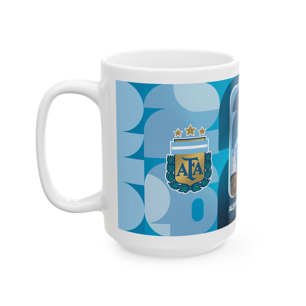 Argentina Soccer Player Alejandro Garnacho Ceramic Mug — Coffee Cup (11oz/15oz), World Cup 2026 Mugs