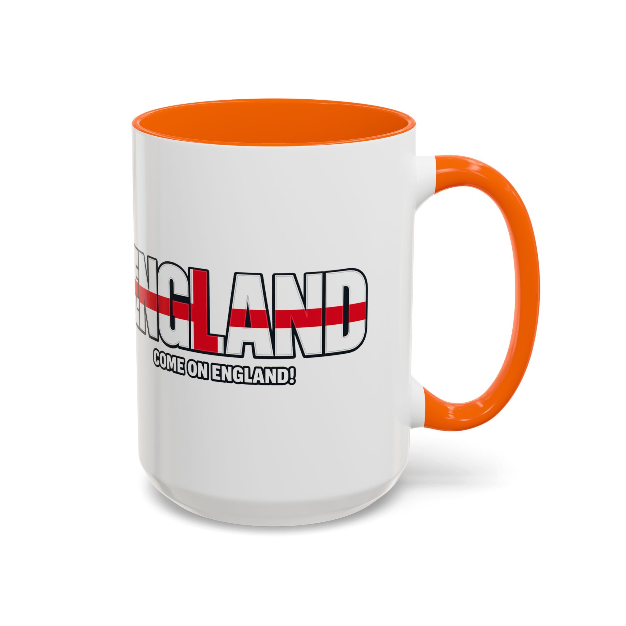 England Flag Typography Accent Coffee Mug | Come On England, World Cup 2026, Gift for Dad
