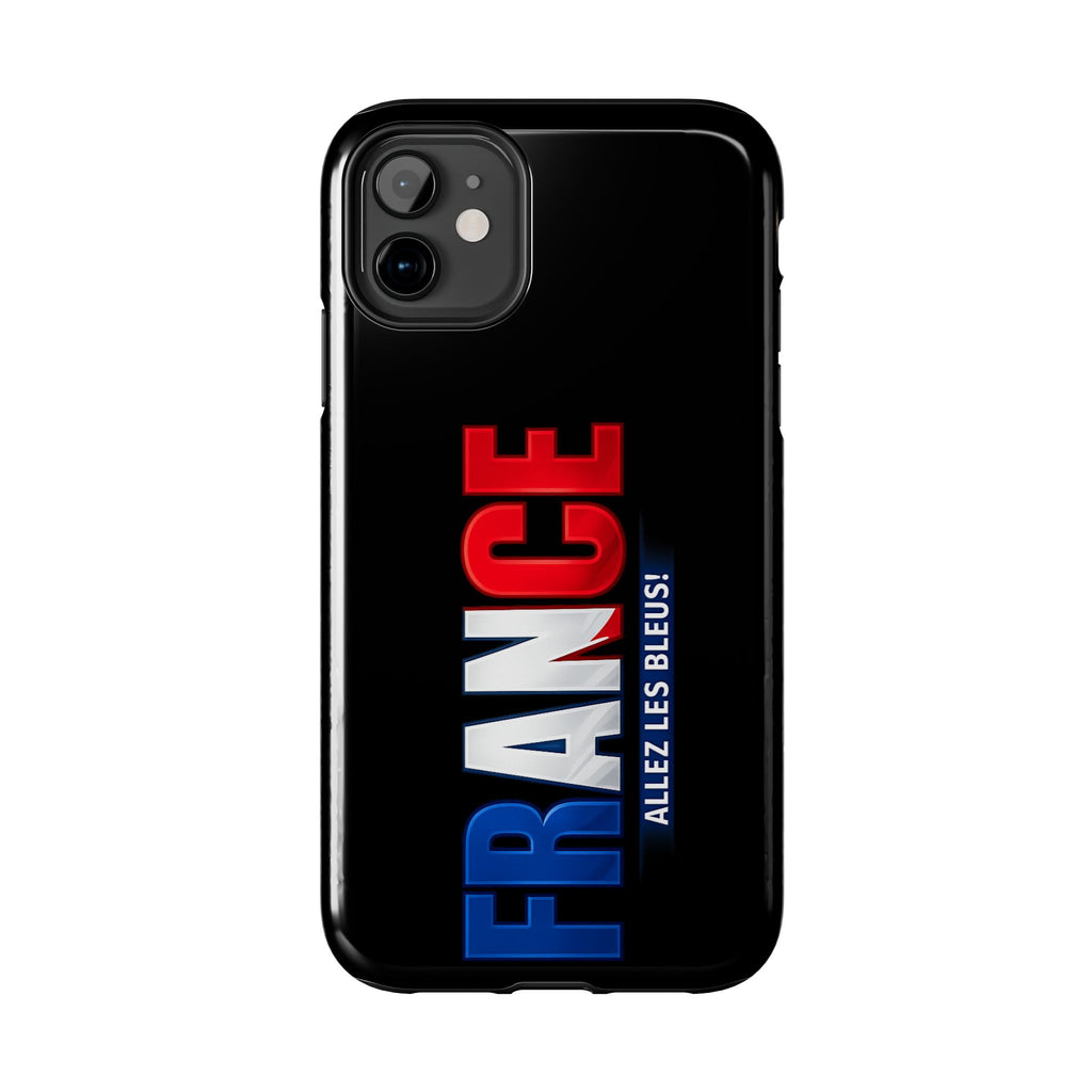 France tricolor vertical text Phone Case | Allez Les Bleus!, Cuctom Protective, Glossy Tough Cases, World Cup 2026