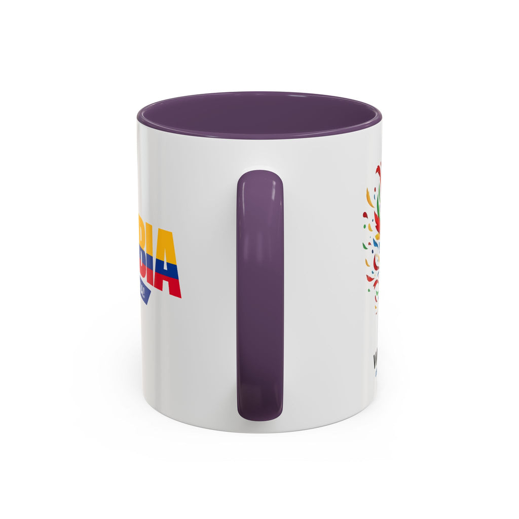 Colombia Vamos Colombia! Accent Coffee Mug | 11oz 15oz ceramic World Cup 2026, Soccer Gift