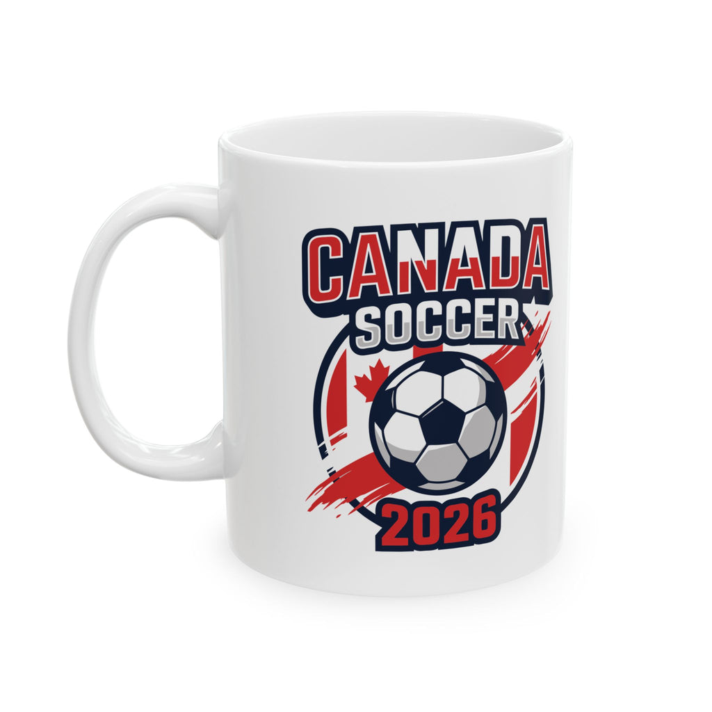 Canada Soccer Team Mug | Canada Flag Soccer Coffee Cup, World Cup 2026 Ceramic Mugs