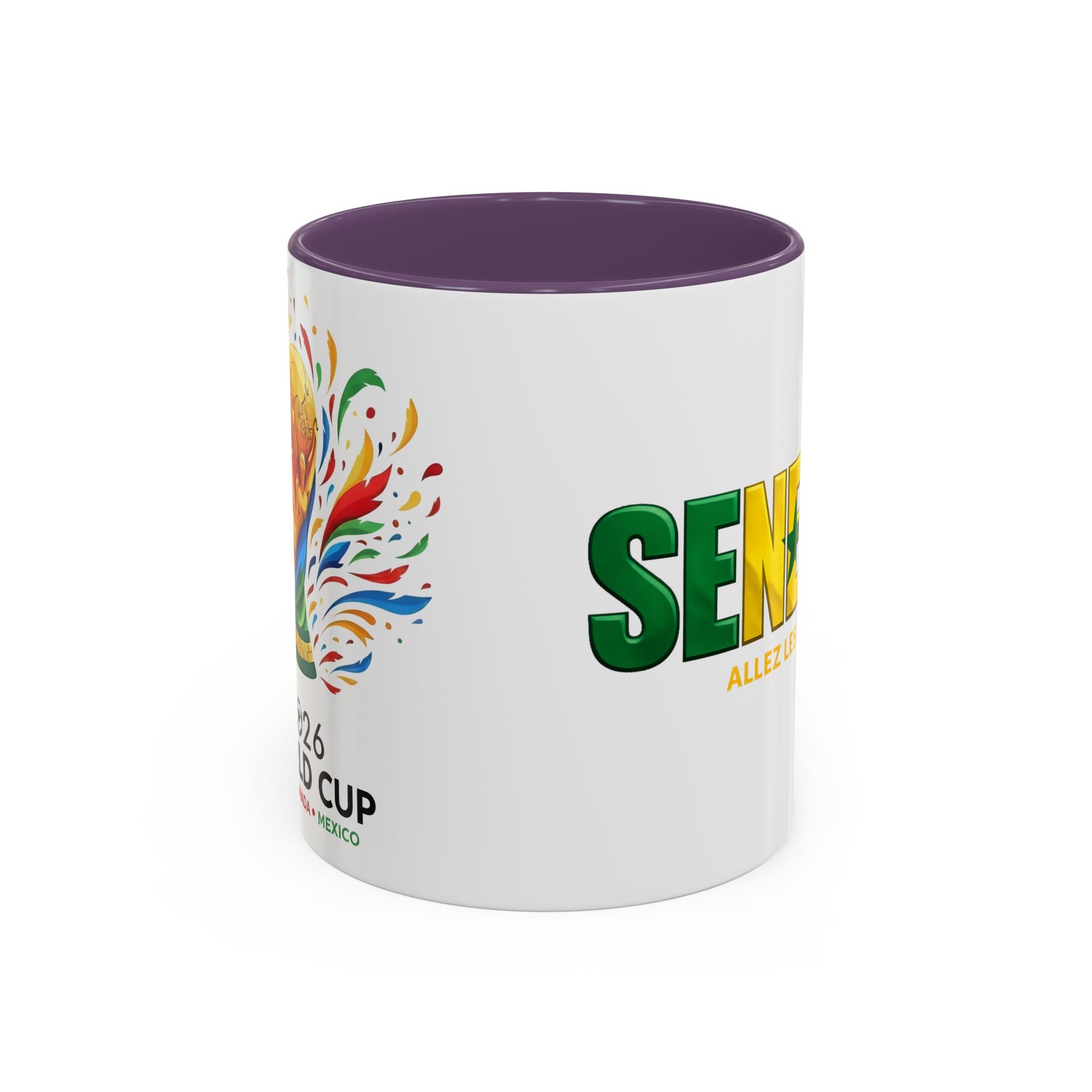 Senegal flag text mug | Accent Coffee Mug 11oz 15oz, Soccer World Cup 2026, Gift for Dad